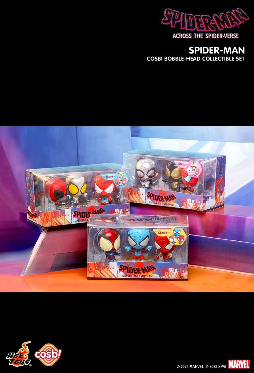 Marvel x Hot Toys Spider-Man: Across The Spider-Verse CBX155 Cosbi Bobble-Head Collectible Set