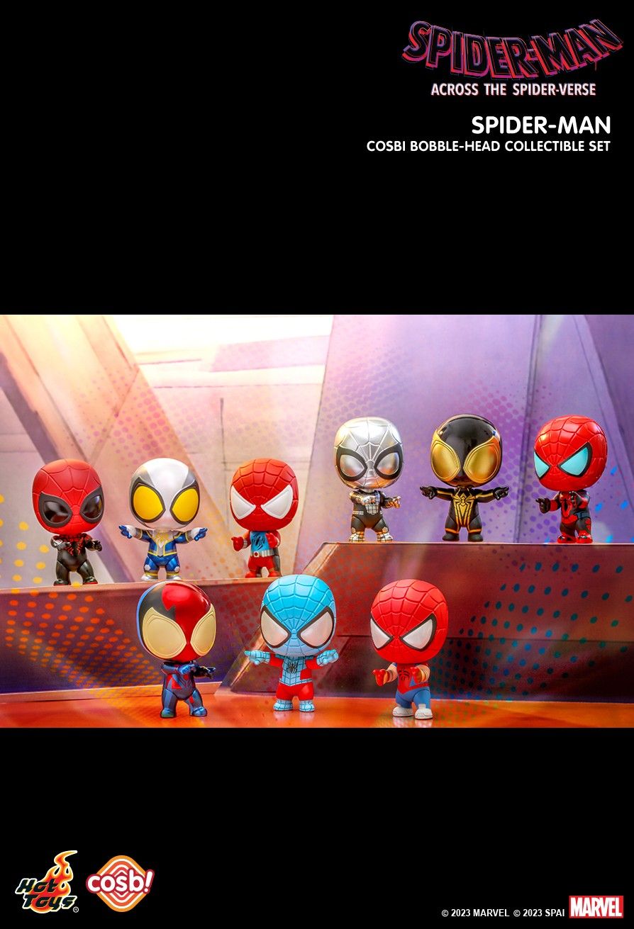 Marvel x Hot Toys Spider-Man: Across The Spider-Verse CBX155 Cosbi Bobble-Head Collectible Set