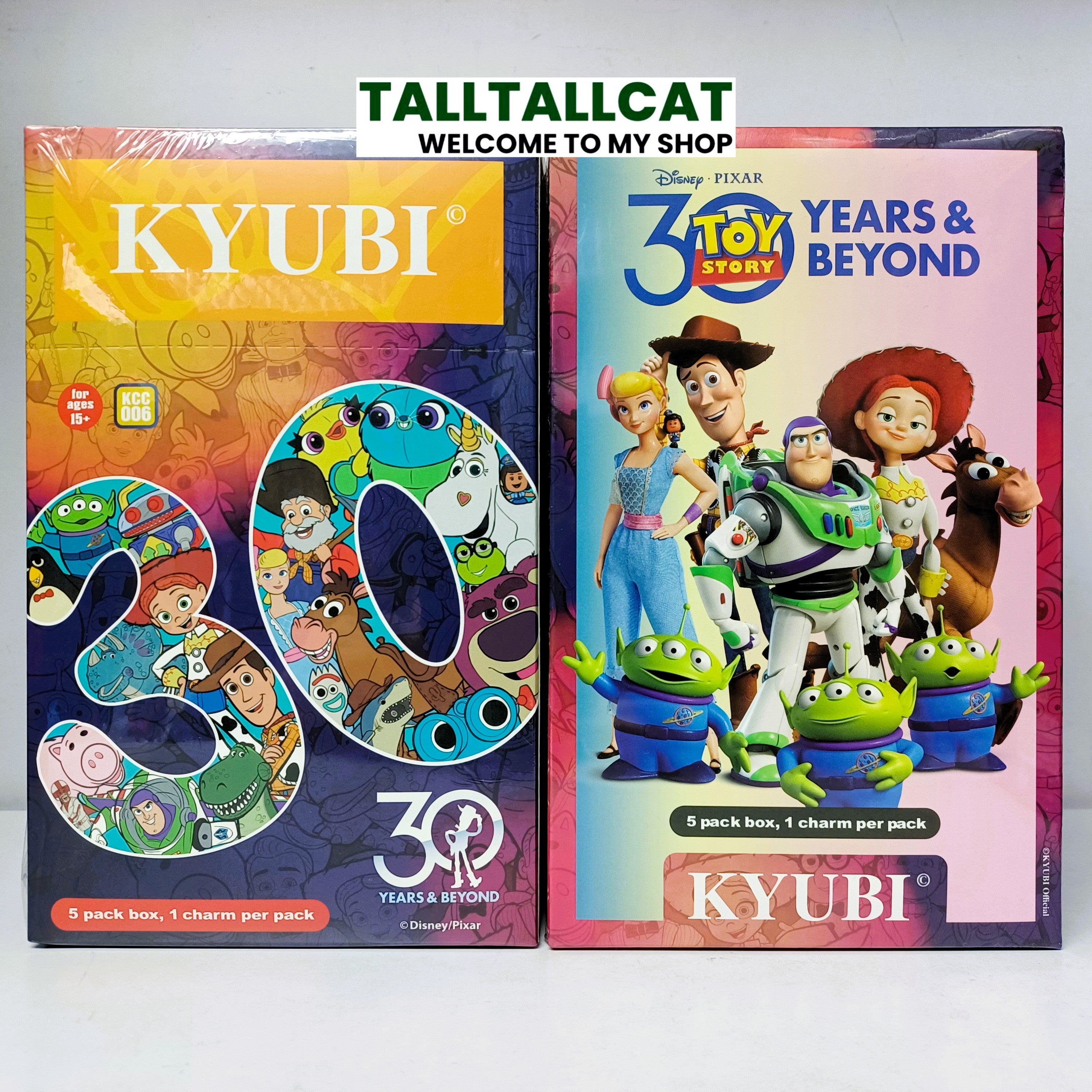KYUBI Disney PIXAR Toy Story 30th Metal Card Charm Single Sealed Box (5 packs)