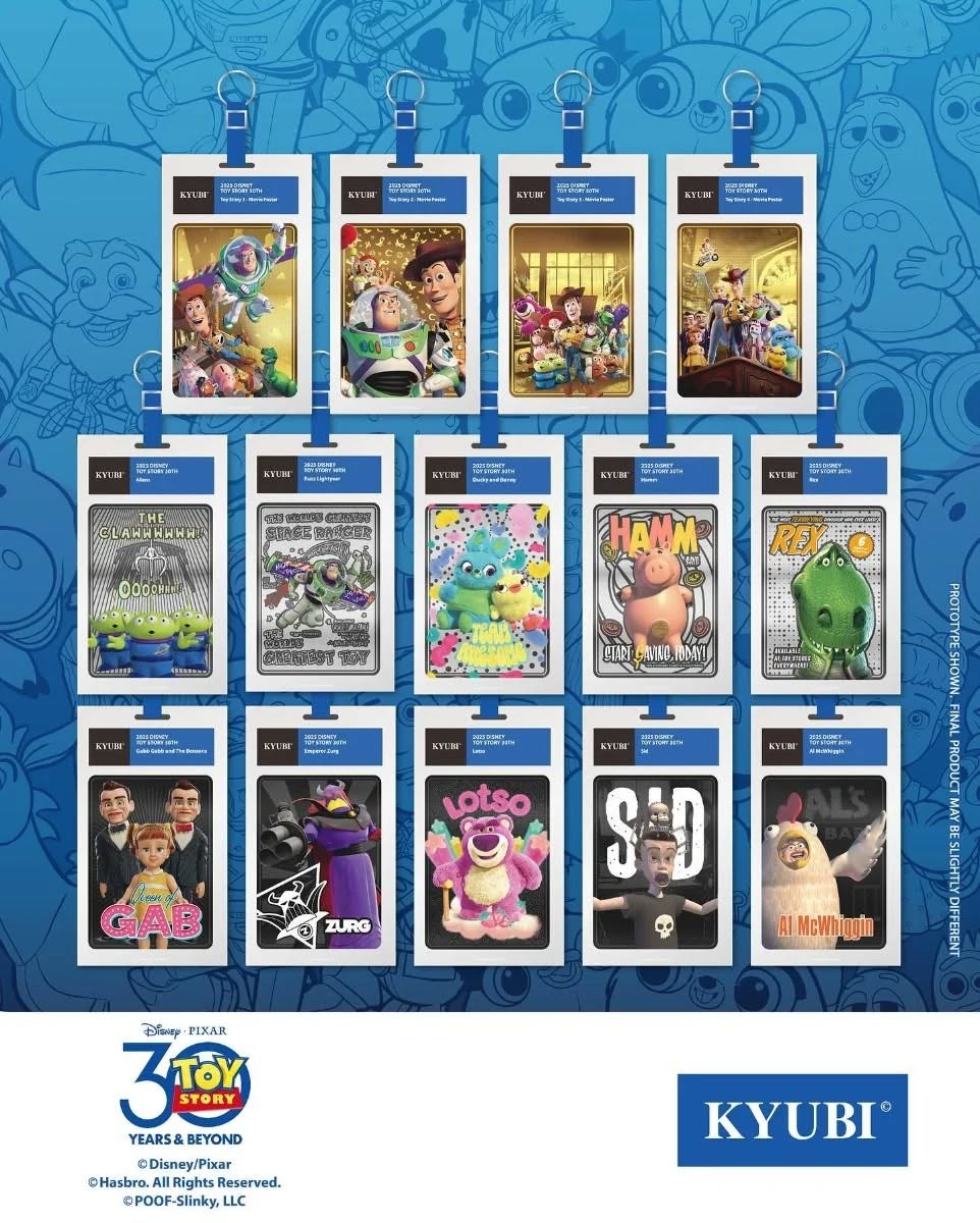 KYUBI Disney PIXAR Toy Story 30th Metal Card Charm Single Sealed Box (5 packs)