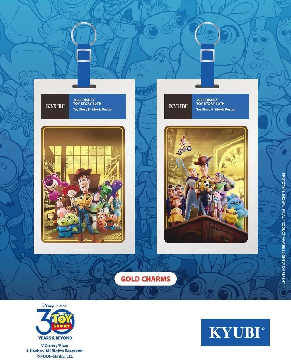 KYUBI Disney PIXAR Toy Story 30th Metal Card Charm Single Sealed Box (5 packs)