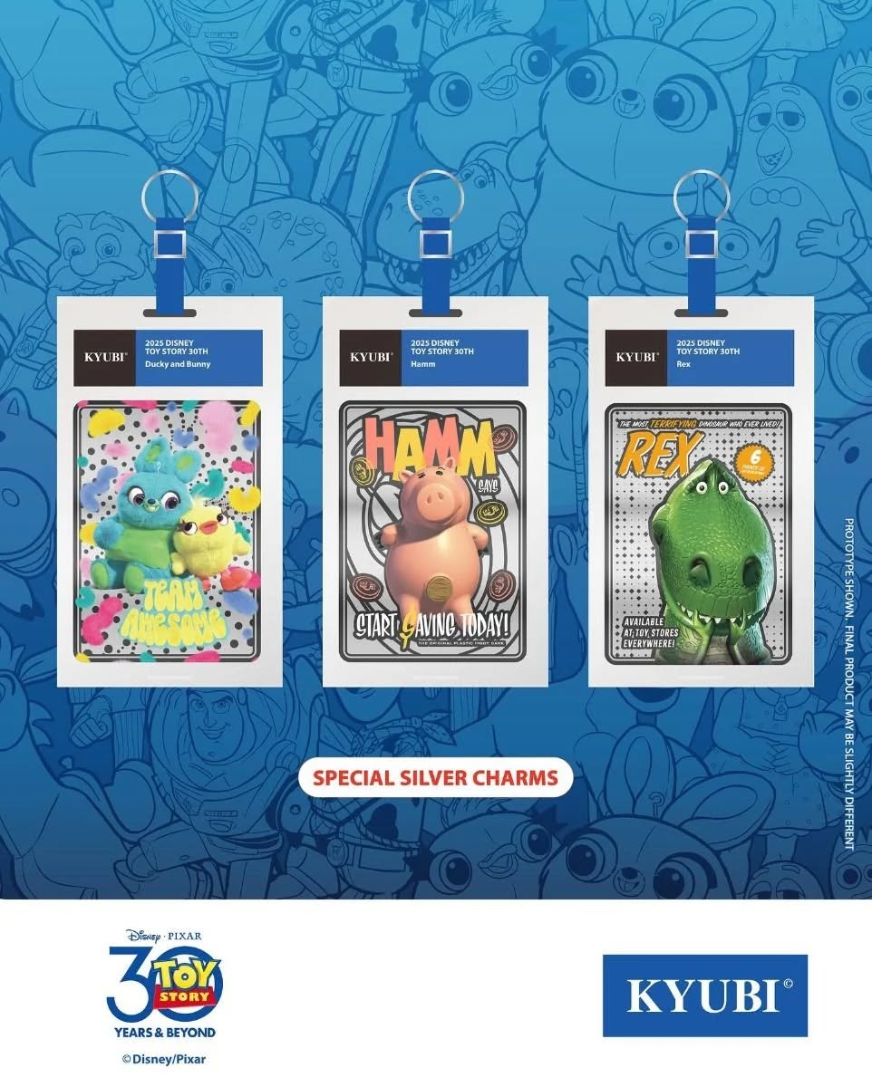 KYUBI Disney PIXAR Toy Story 30th Metal Card Charm Single Sealed Box (5 packs)