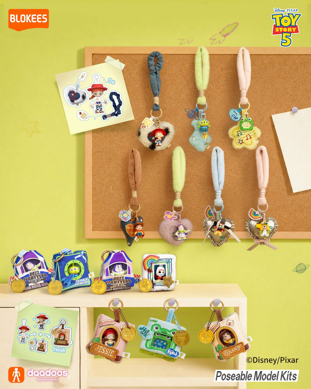 Blokees Toy Story 5 daadoos Mate01 Plushie Memories Keychain Full Box (Case of 6pcs.)