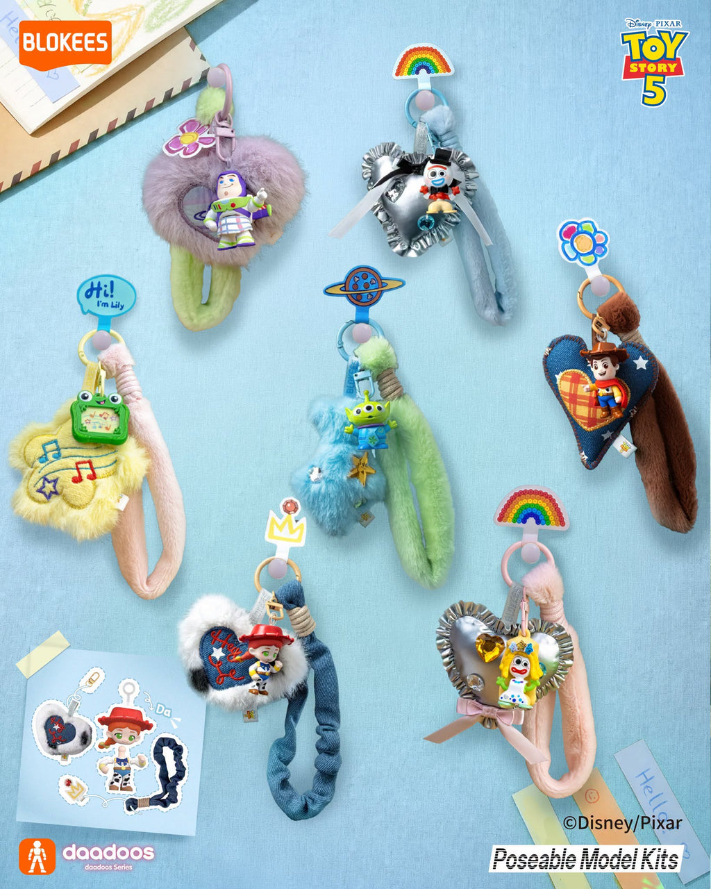 Blokees Toy Story 5 daadoos Art01 Heartful Playtime Phone Charm Full Box (Case of 6pcs.)