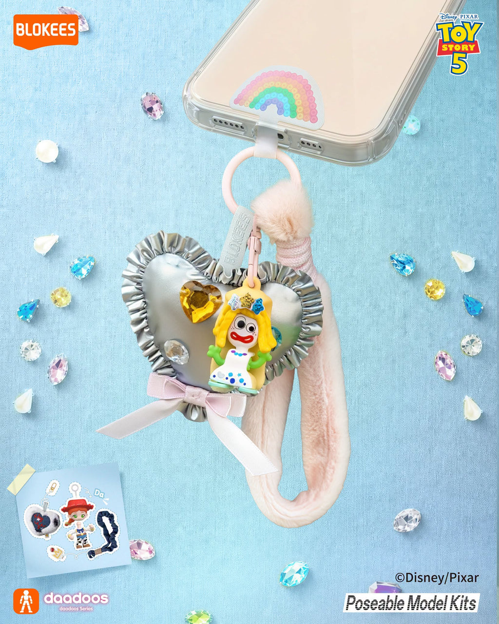 Blokees Toy Story 5 daadoos Art01 Heartful Playtime Phone Charm Full Box (Case of 6pcs.)