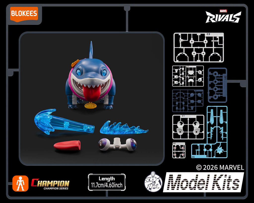 Blokees Marvel Rivals Champion Class 12 Jeff The Land Shark Model Kits