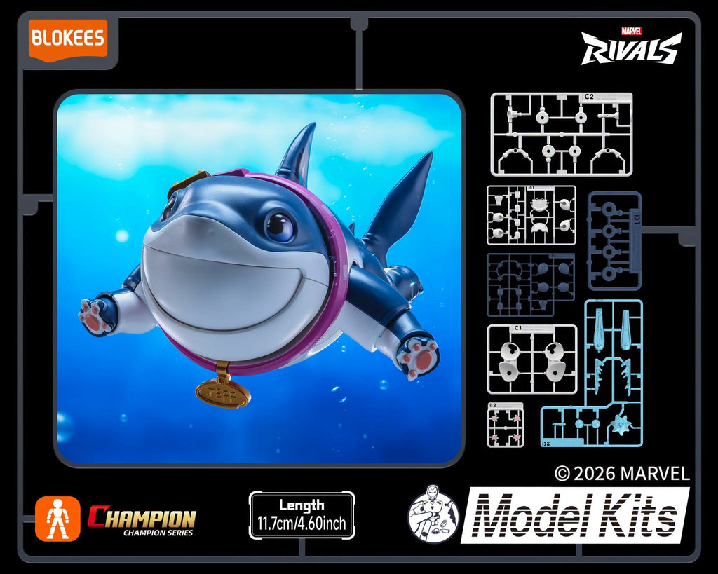 Blokees Marvel Rivals Champion Class 12 Jeff The Land Shark Model Kits