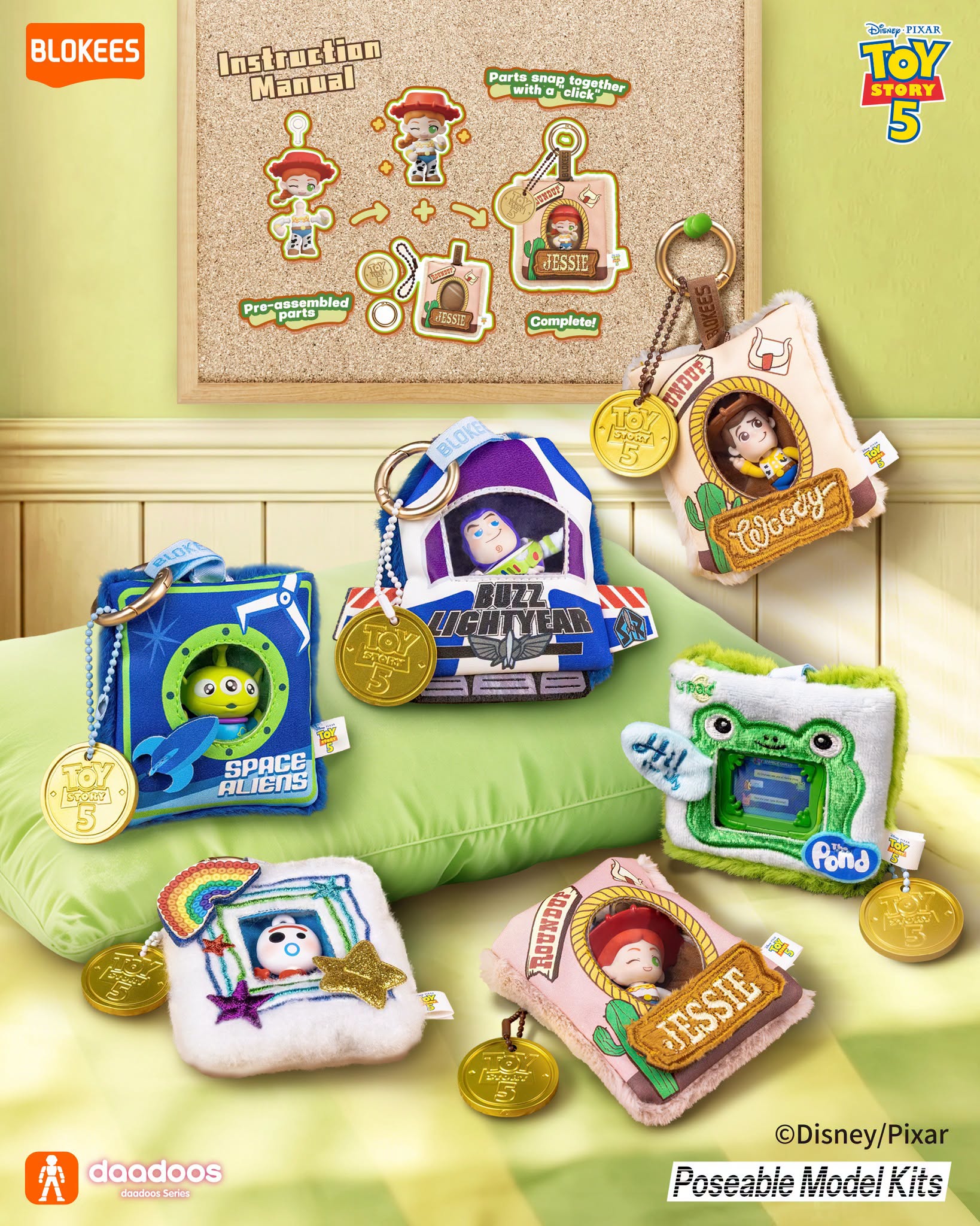 Blokees Toy Story 5 daadoos Mate01 Plushie Memories Keychain Full Box (Case of 6pcs.)