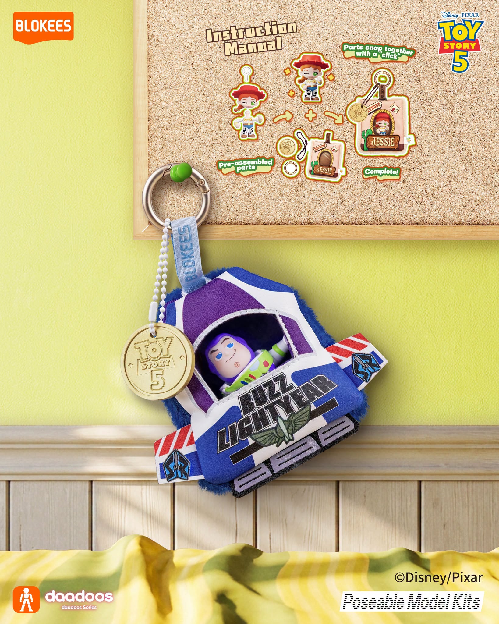 Blokees Toy Story 5 daadoos Mate01 Plushie Memories Keychain Full Box (Case of 6pcs.)