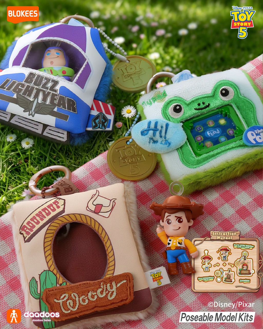 Blokees Toy Story 5 daadoos Mate01 Plushie Memories Keychain Full Box (Case of 6pcs.)