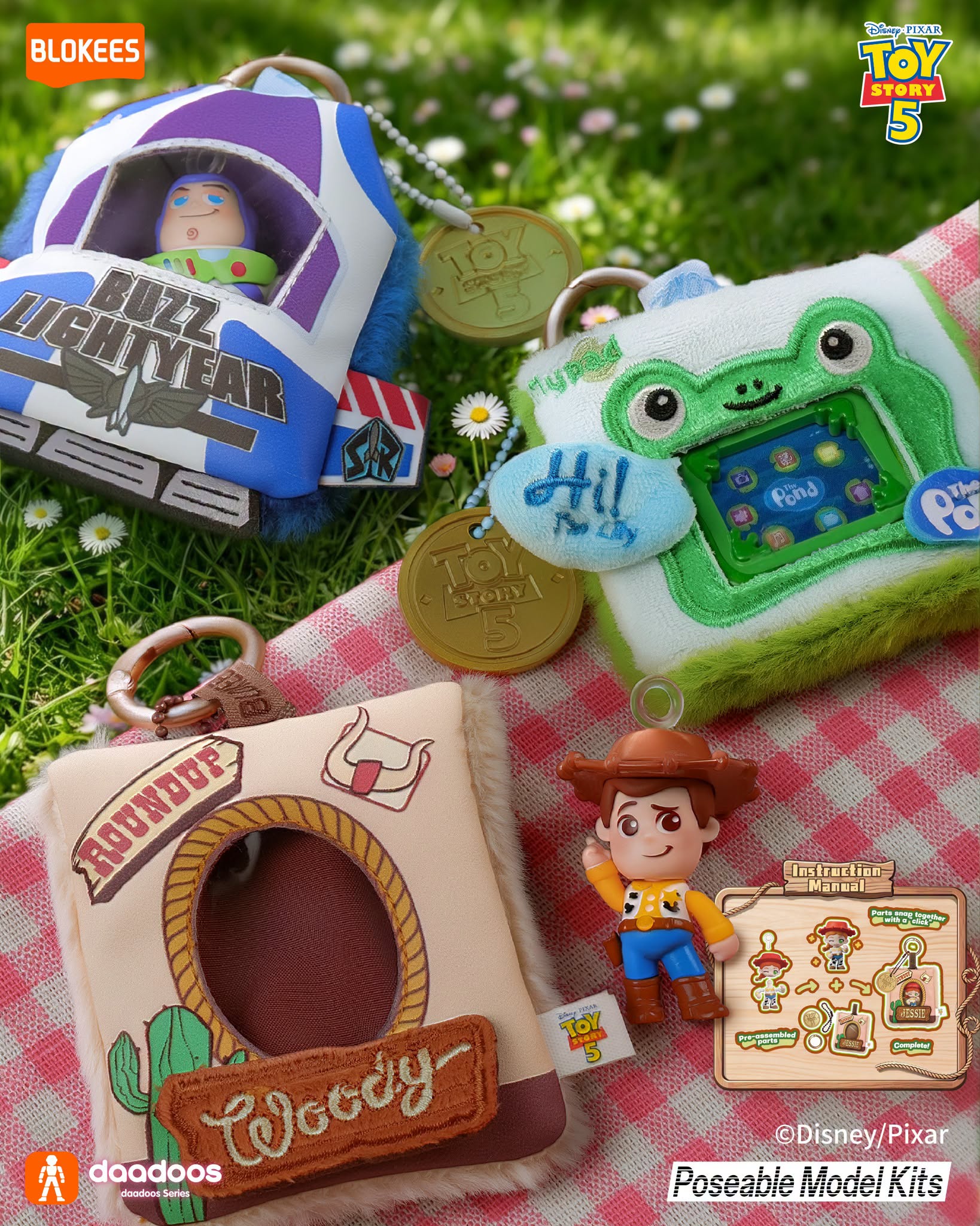 Blokees Toy Story 5 daadoos Mate01 Plushie Memories Keychain Full Box (Case of 6pcs.)