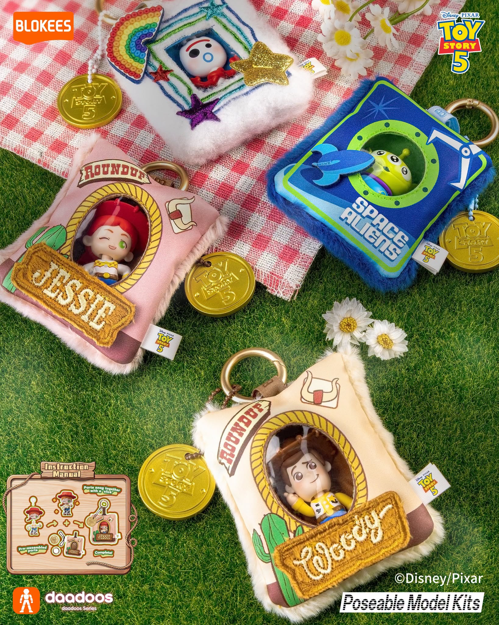 Blokees Toy Story 5 daadoos Mate01 Plushie Memories Keychain Full Box (Case of 6pcs.)