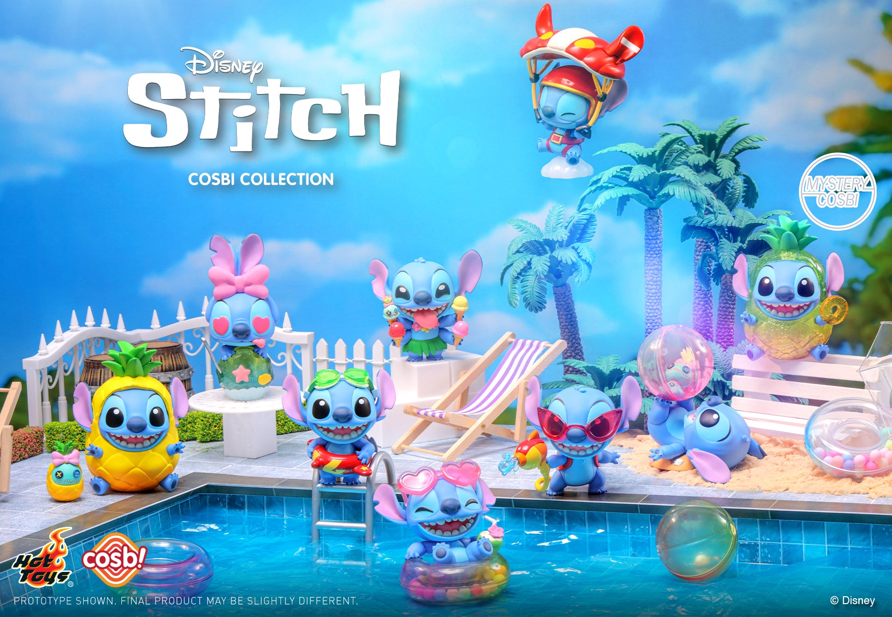Hot Toys x Disney CBX217 STITCH on HOLIDAY Cosbi Full Box ( Case of 8pcs. )