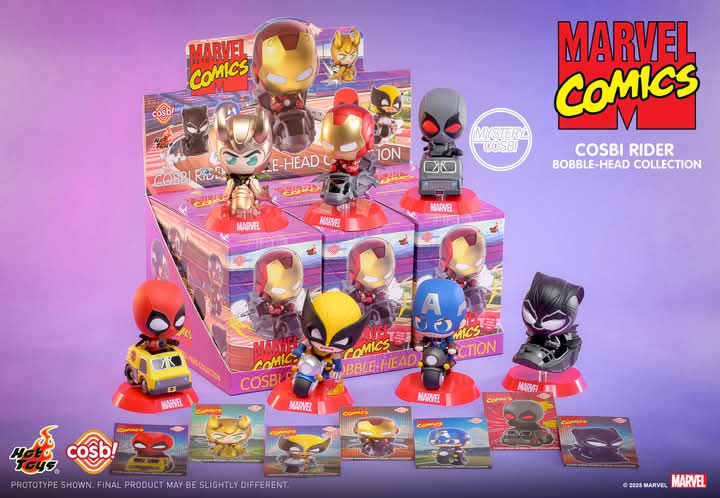 Marvel x Hot Toys CBX225 Marvel Comics Cosbi Rider Bobble-Head Collection Full box ( Case of 6pcs. )