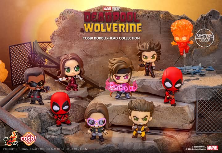 Marvel Hot Toys CBX248 Deadpool & Wolverine Cosbi Series 2 Full Box ( Case of 8pcs. )