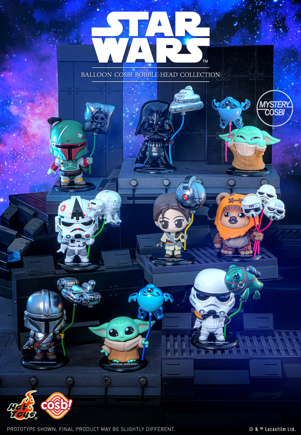 Hot Toys x Disney+ CBX249 Star Wars Balloon Cosbi Full Box ( Case of 8pcs. )
