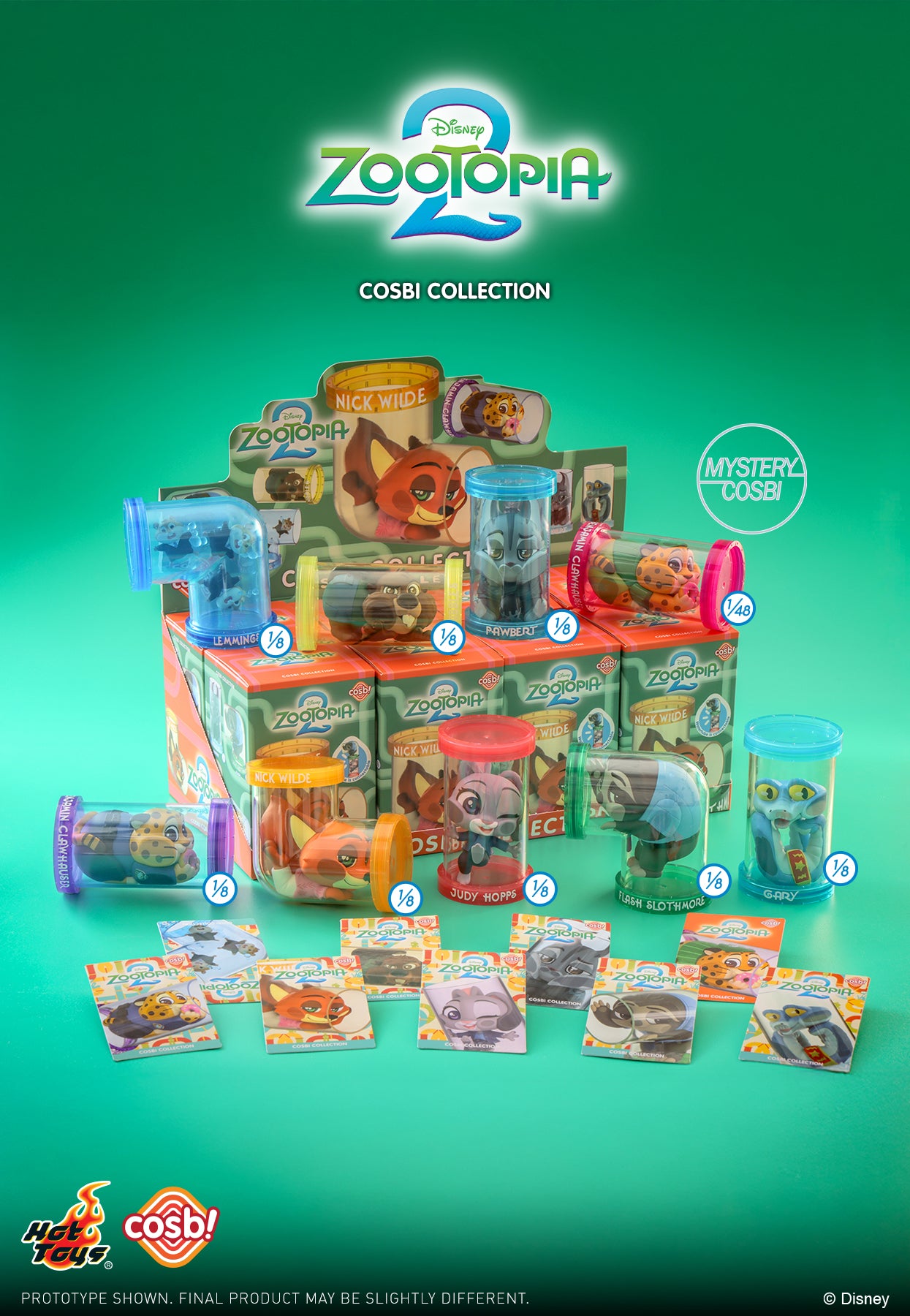 Disney x Hot Toys CBX303 ZOOTOPIA 2 Cosbi Full Box ( Case of 8pcs. )