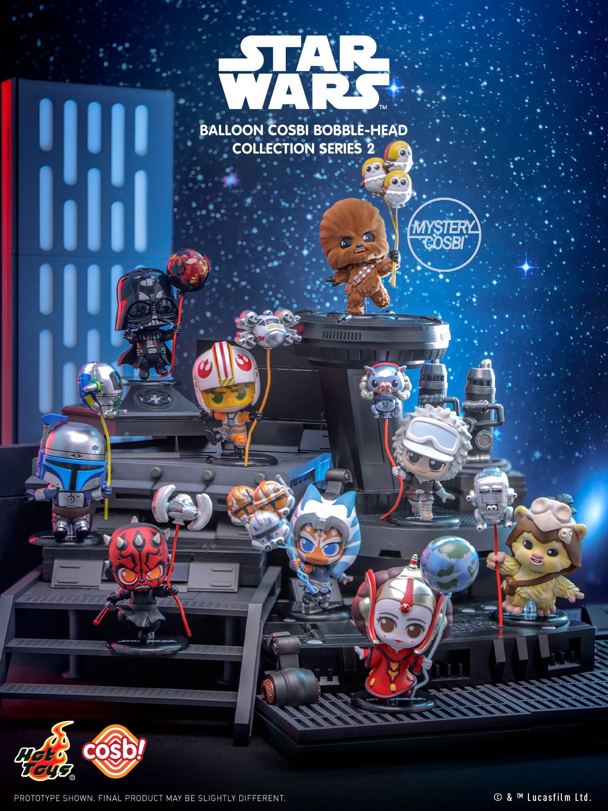 Hot Toys x Disney+ CBX316 Star Wars Balloon Cosbi Series 2 Full Box ( Case of 8pcs. )