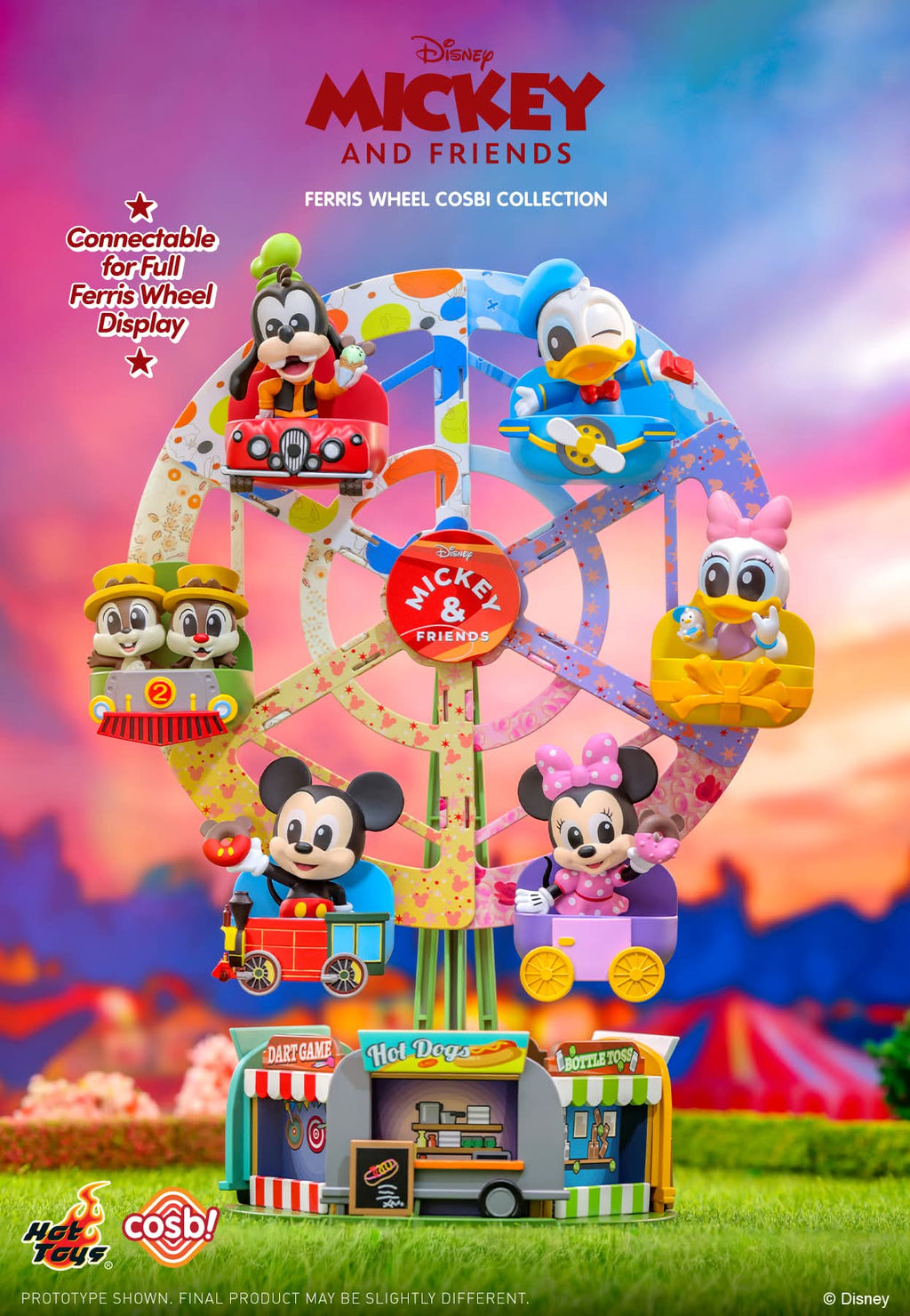 Hot Toys x Disney CBX326 Mickey & Friends Ferris Wheel Cosbi Collection Full Box (Case of 6pcs.)