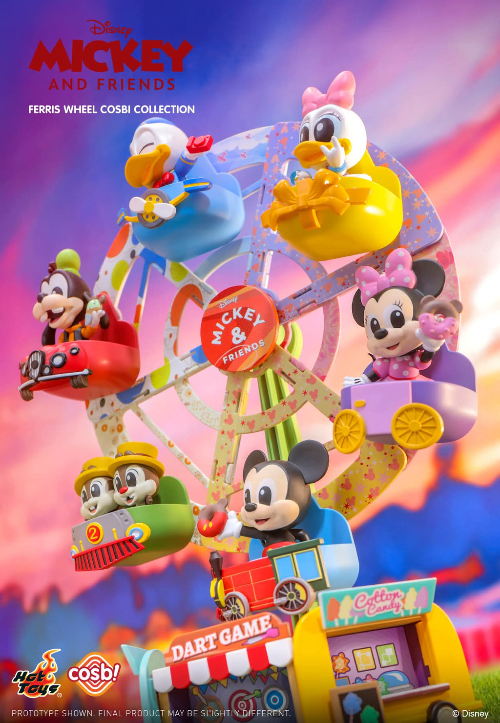 Hot Toys x Disney CBX326 Mickey & Friends Ferris Wheel Cosbi Collection Full Box (Case of 6pcs.)