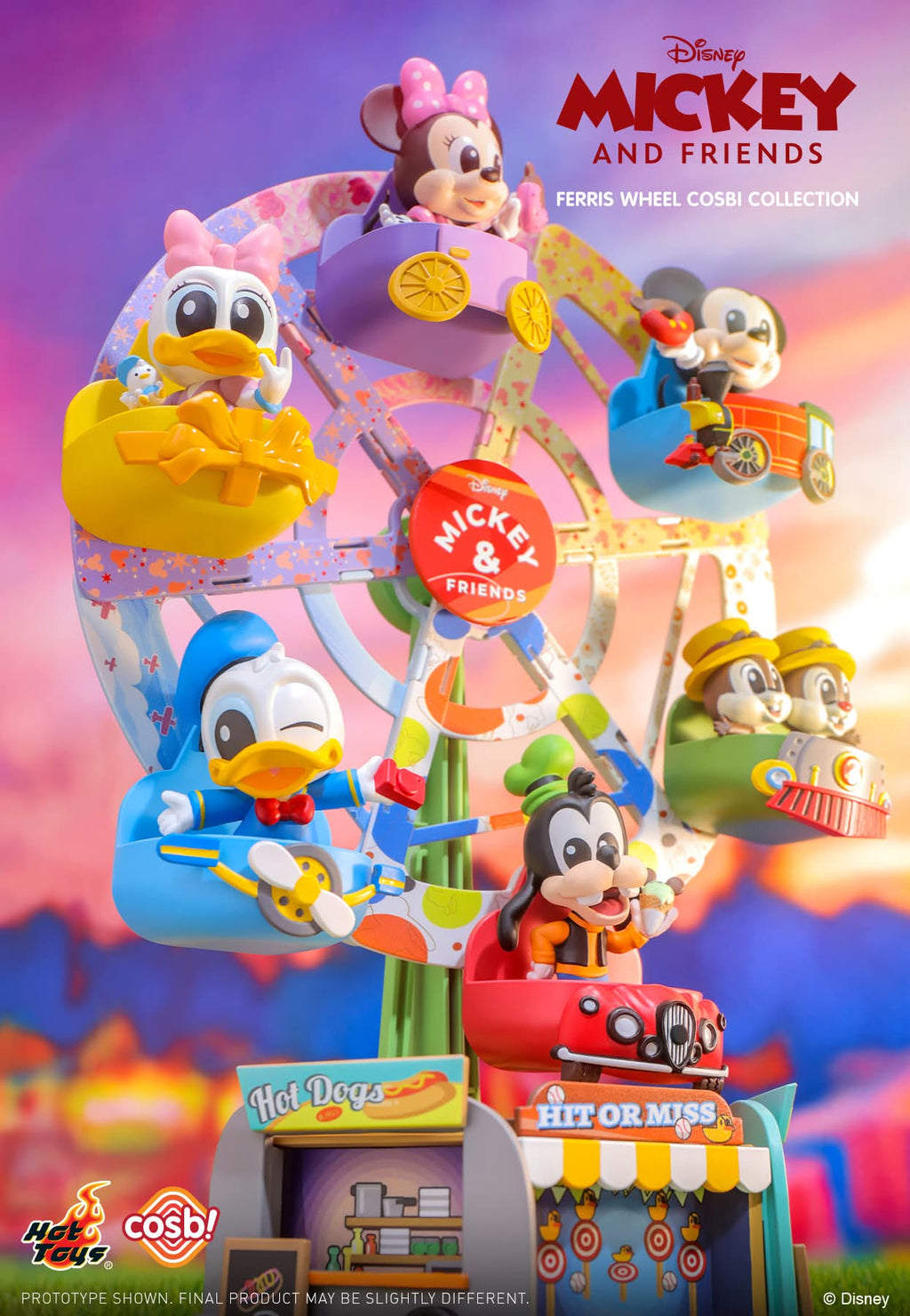 Hot Toys x Disney CBX326 Mickey & Friends Ferris Wheel Cosbi Collection Full Box (Case of 6pcs.)