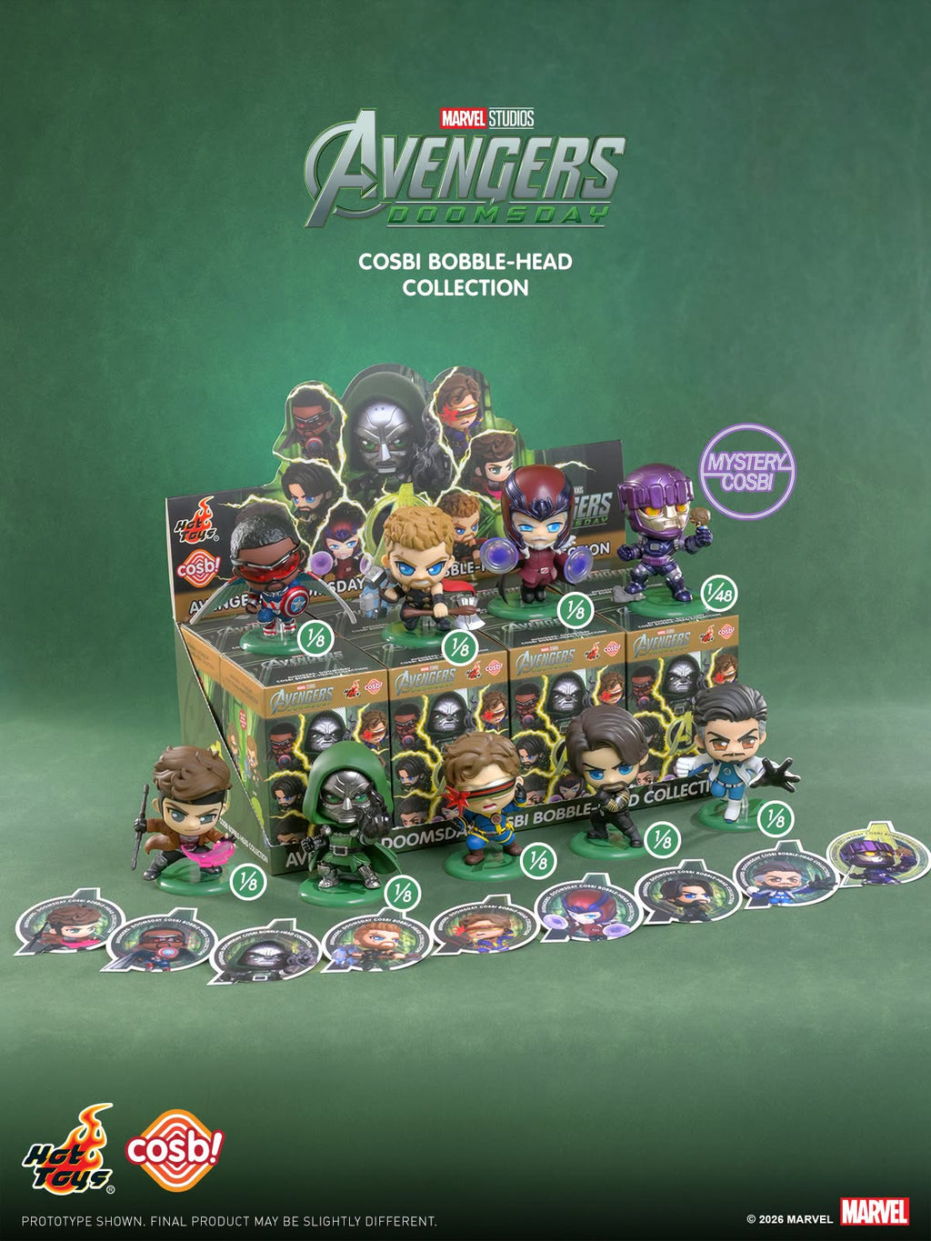 Marvel x Hot Toys CBX354 Avengers: Doomsday Cosbi Full Box (Case of 8pcs.)