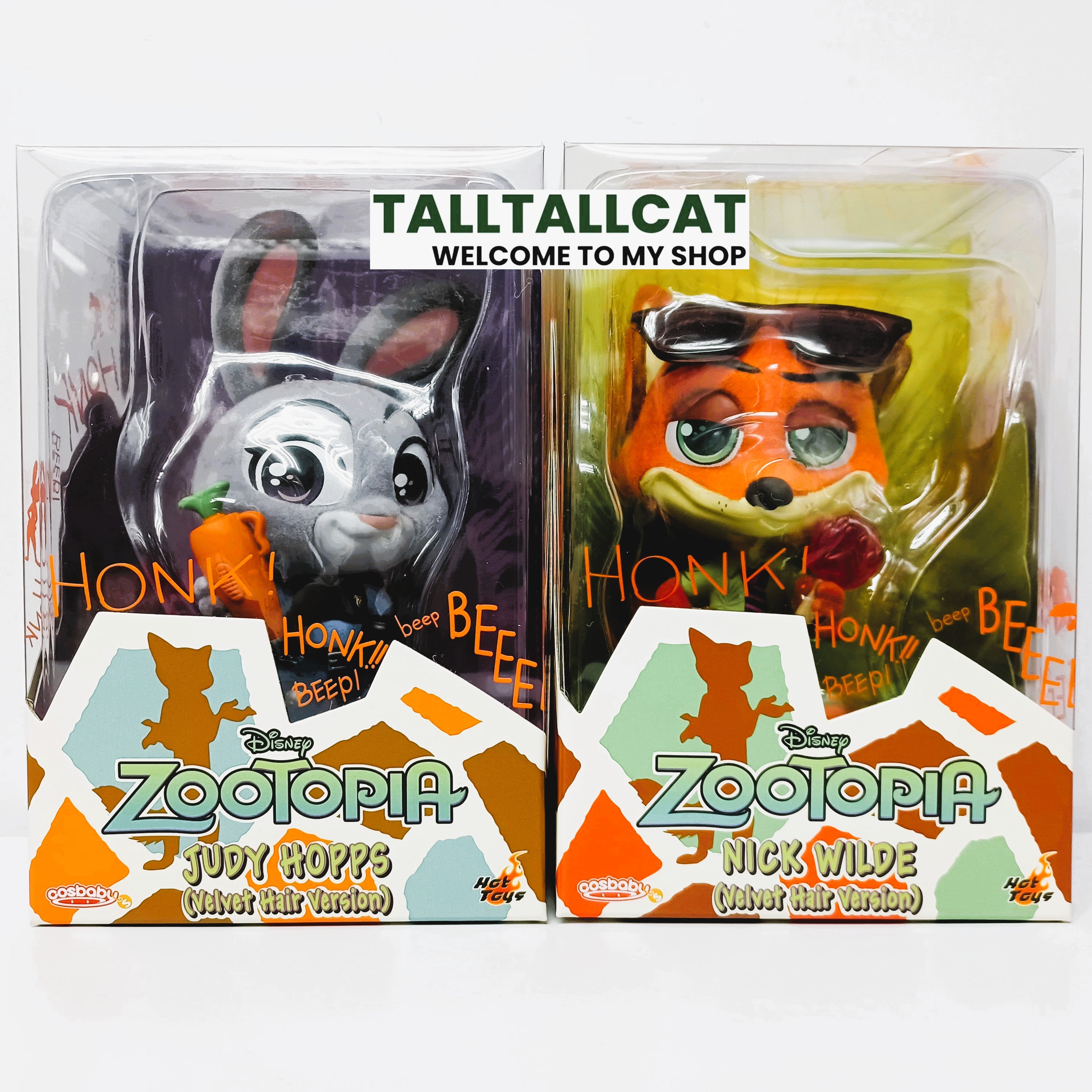 Disney x Hot Toys COSB1118 COSB1119 ZOOTOPIA Judy & Nick ( Velvet Hair ) Cosbaby