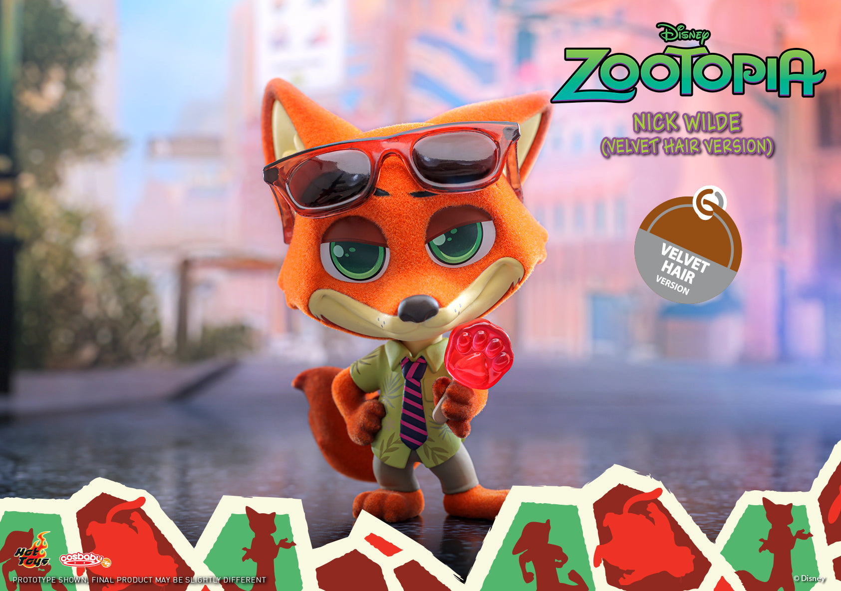 Disney x Hot Toys COSB1118 COSB1119 ZOOTOPIA Judy & Nick ( Velvet Hair ) Cosbaby