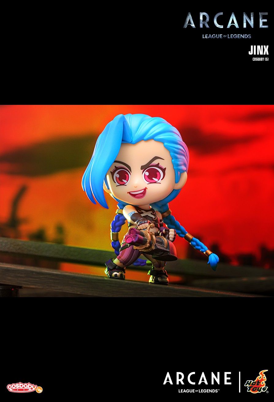 Hot Toys x Netflix COSB1101 COSB1102 ARCANE League of Legends ( Jinx & Vi ) Cosbaby