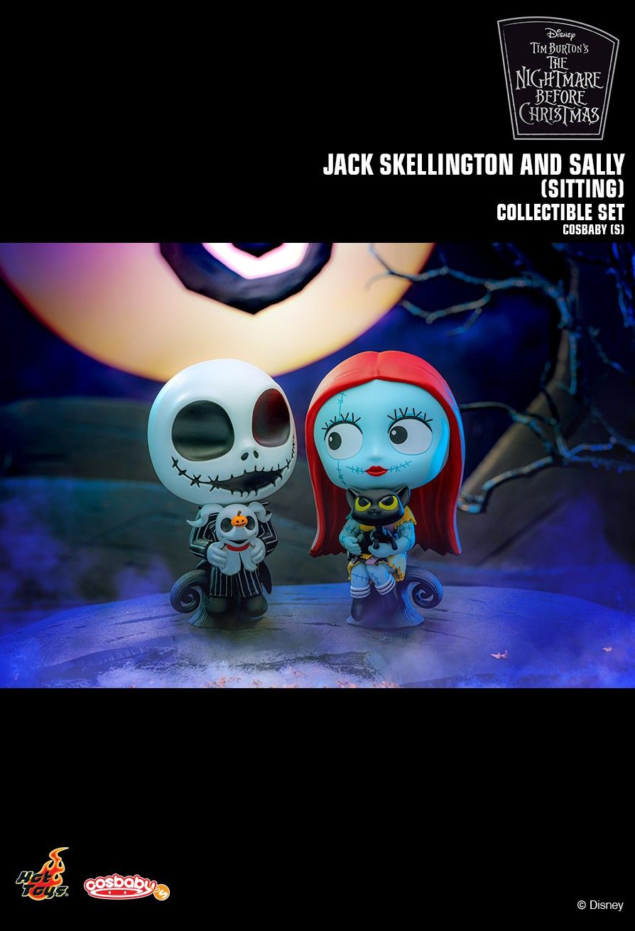 Hot Toys The Nightmare Before Christmas COSB1112 Jack & Sally (Sitting) Cosbaby Box Set