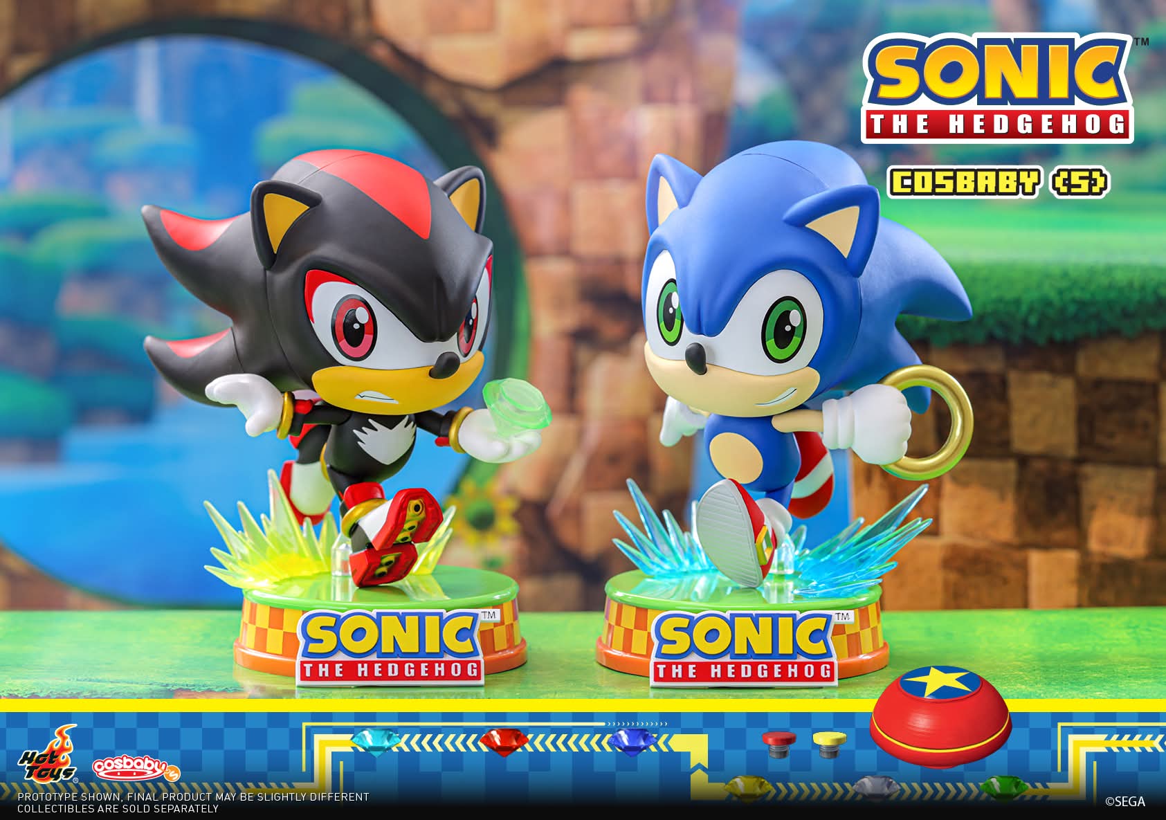 Hot Toys Sonic The HedgeHog COSB1134 Sonic & COSB1135 Shadow Cosbaby