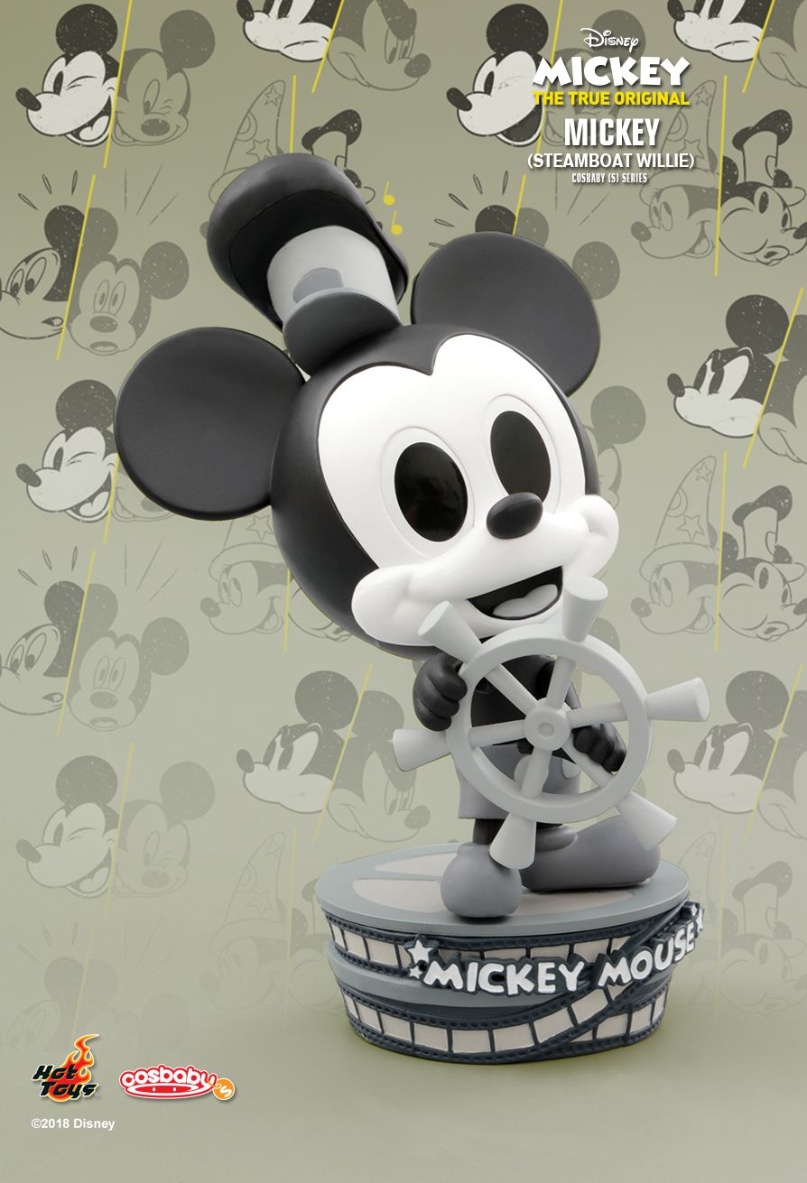 Disney x Hot Toys COSB527 Mickey 90th Anniversary Mickey (Steamboat Willie) Cosbaby