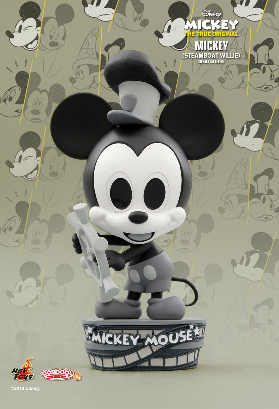 Disney x Hot Toys COSB527 Mickey 90th Anniversary Mickey (Steamboat Willie) Cosbaby
