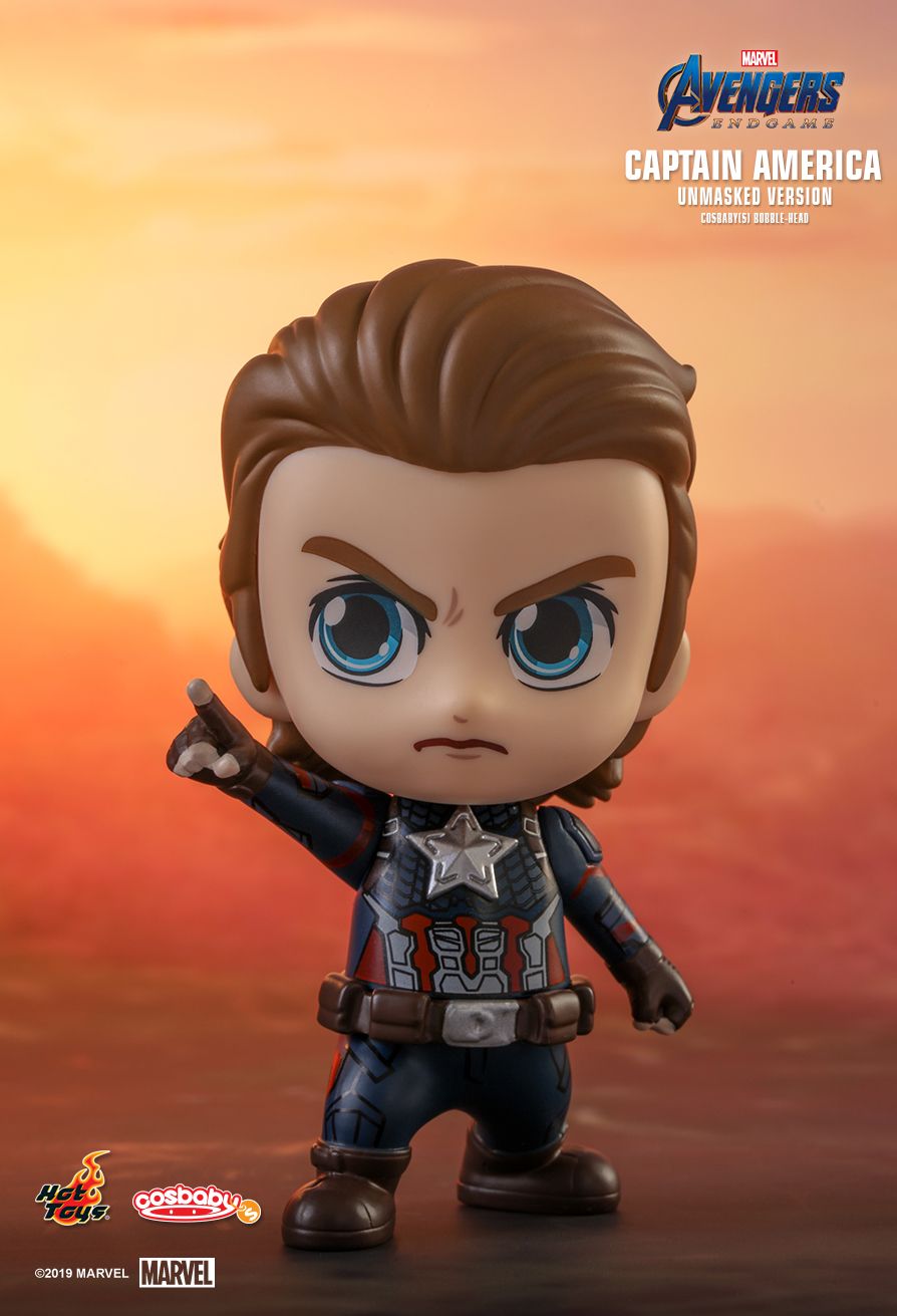 Marvel x Hot Toys Avengers END GAME COSB555 Captain America Cosbaby (Unmasked Ver)