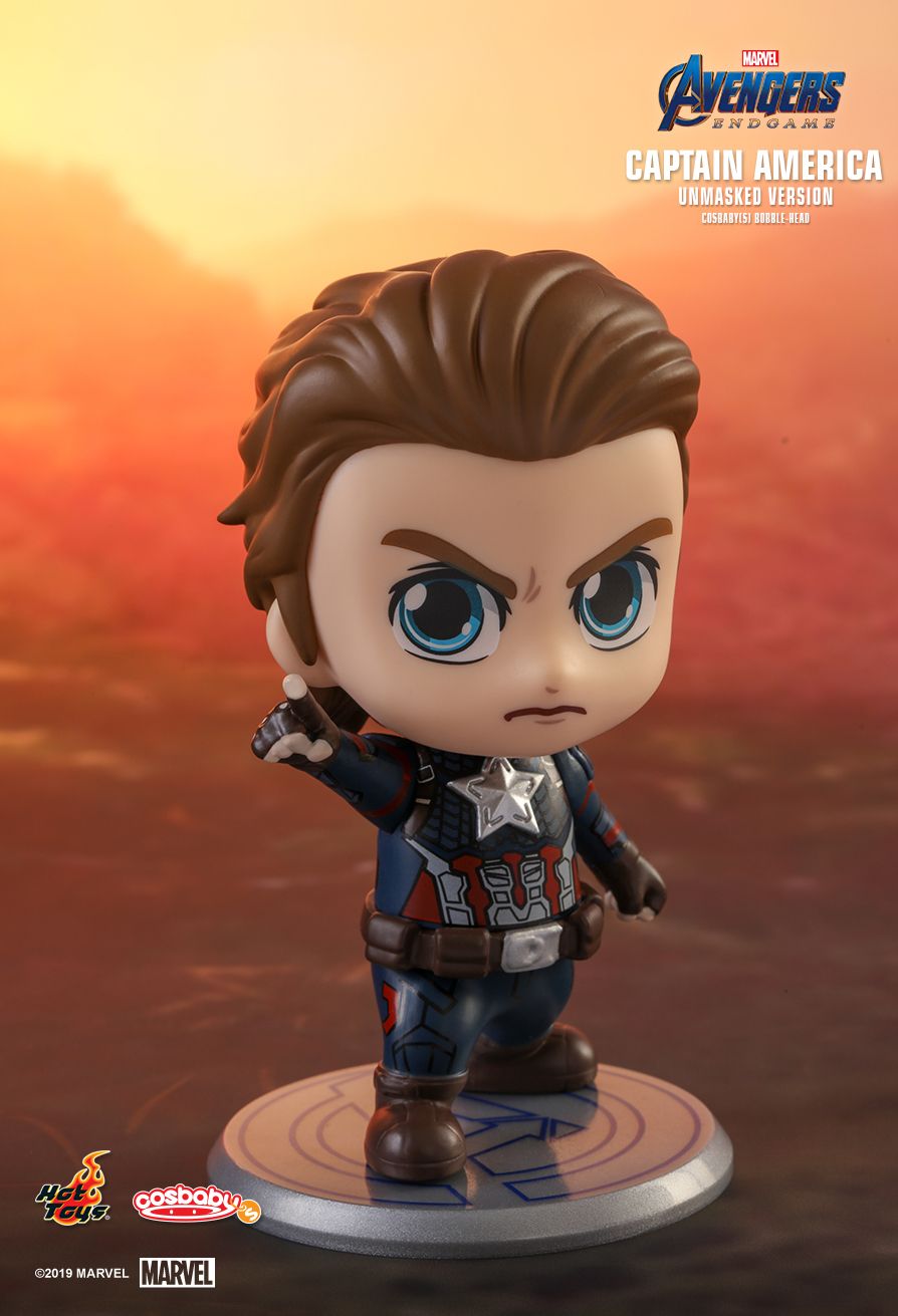 Marvel x Hot Toys Avengers END GAME COSB555 Captain America Cosbaby (Unmasked Ver)
