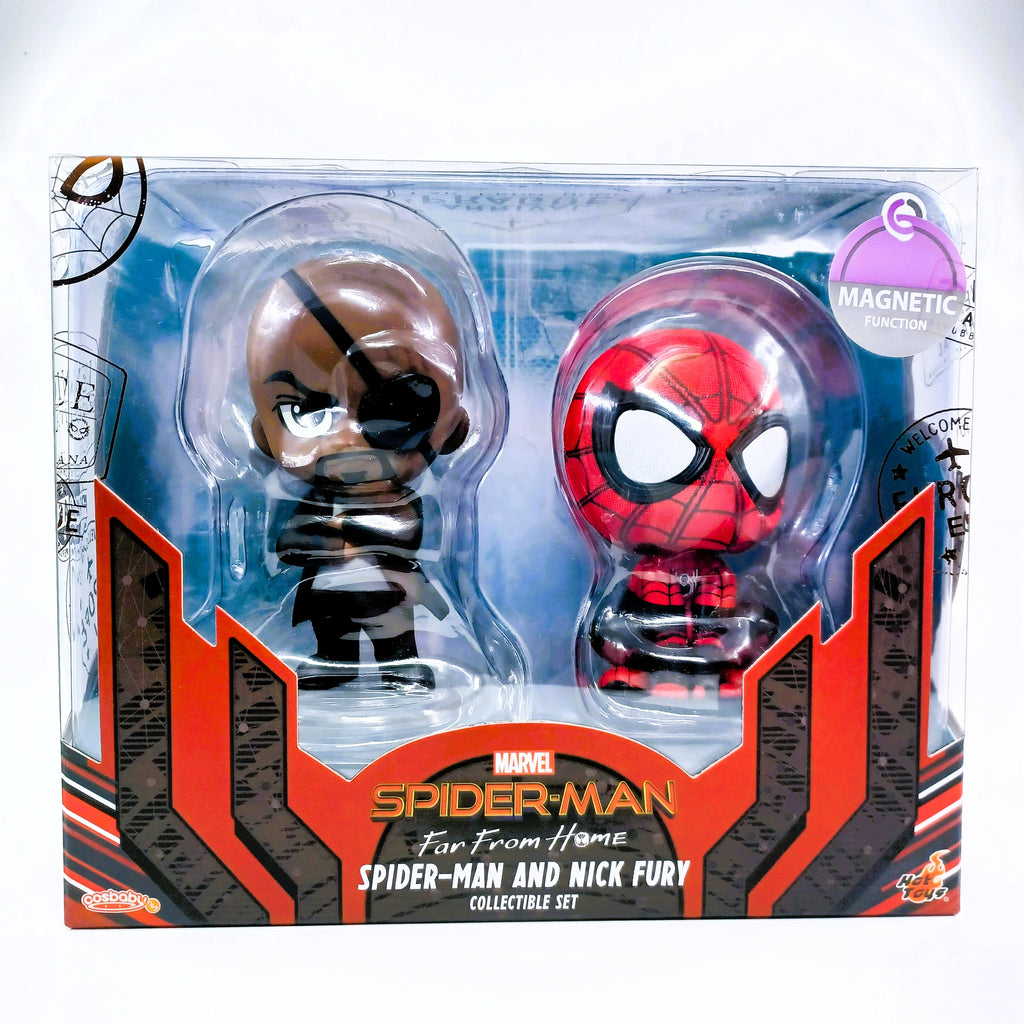 Marvel x Hot Toys COSB632 Spider-Man: FAR FROM HOME Spider-Man & Nick Fury Cosbaby Collectible Set