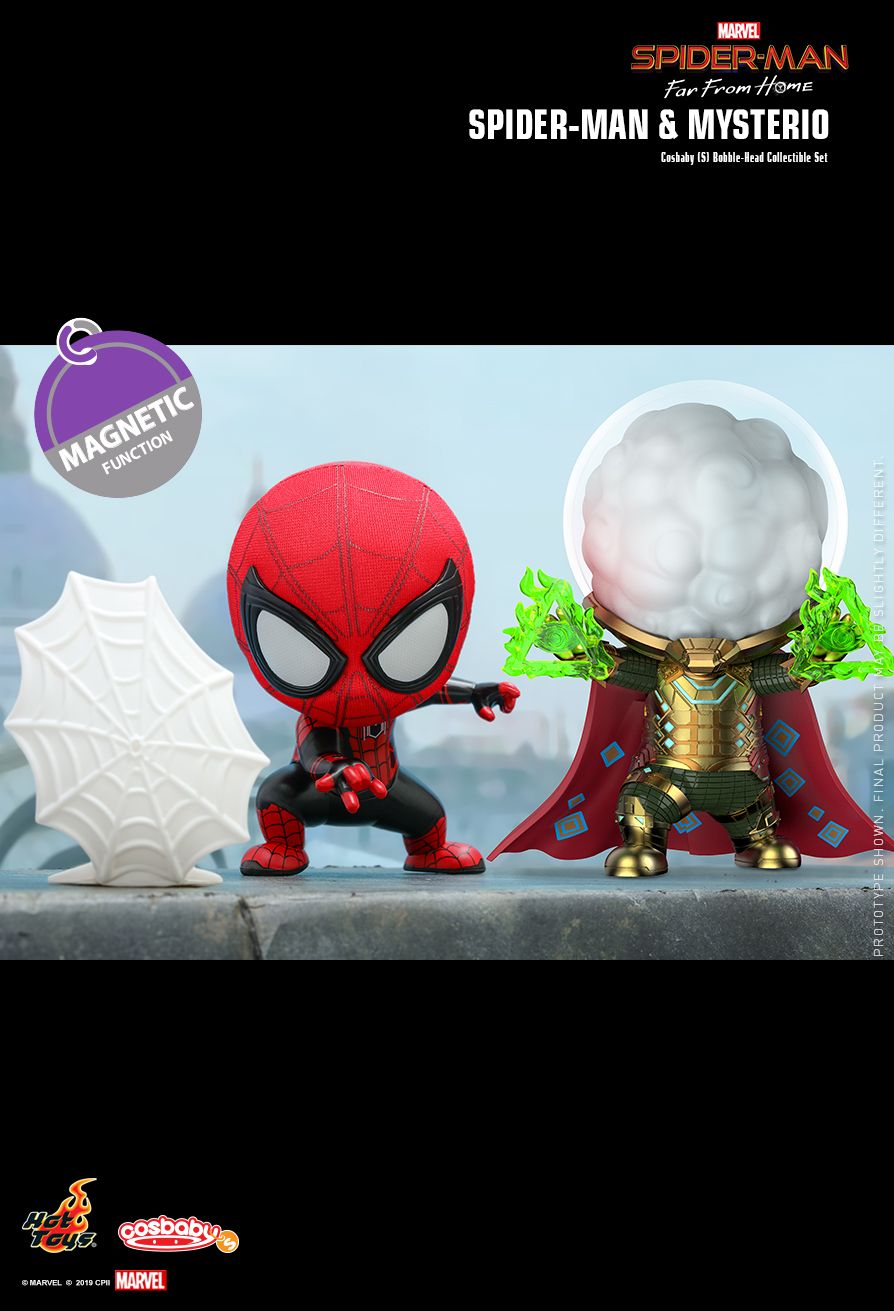Marvel x Hot Toys COSB633 Spider-Man: FAR FROM HOME Spider-Man & Mysterio Cosbaby Collectible Set