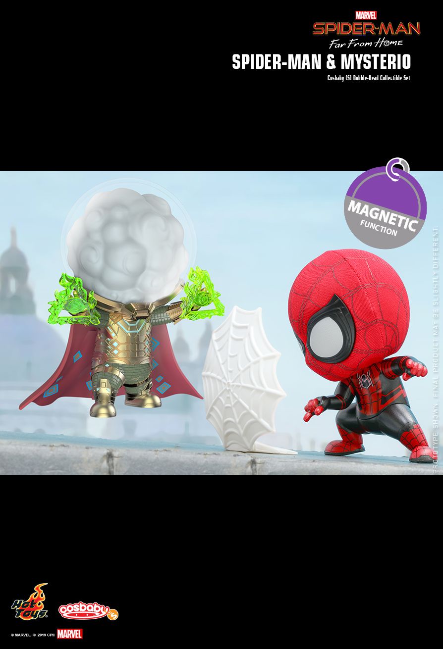 Marvel x Hot Toys COSB633 Spider-Man: FAR FROM HOME Spider-Man & Mysterio Cosbaby Collectible Set