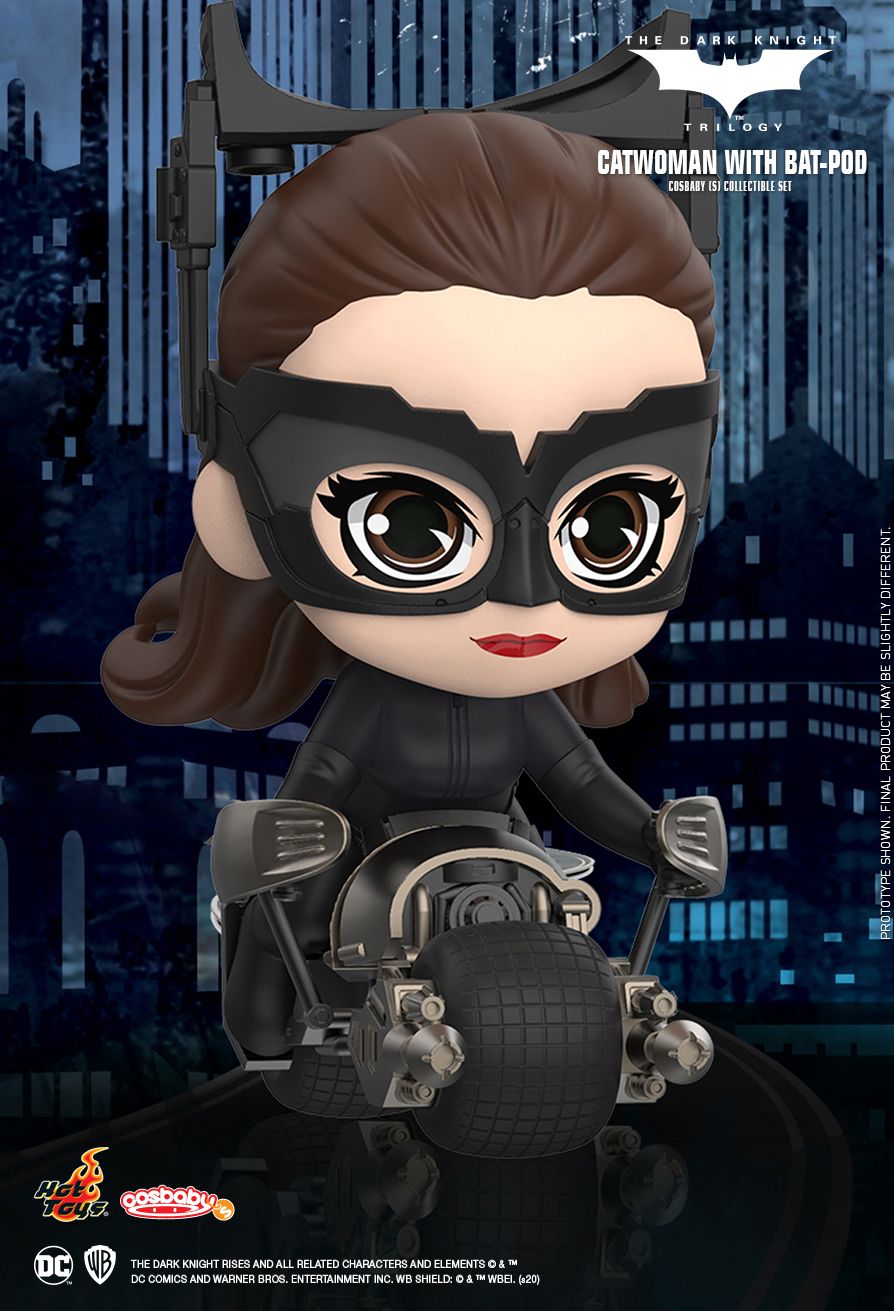 DC Comics x Hot Toys THE DARK KNIGHT TRILOGY COSB725 Catwoman with Bat-Pod Cosbaby (副本)