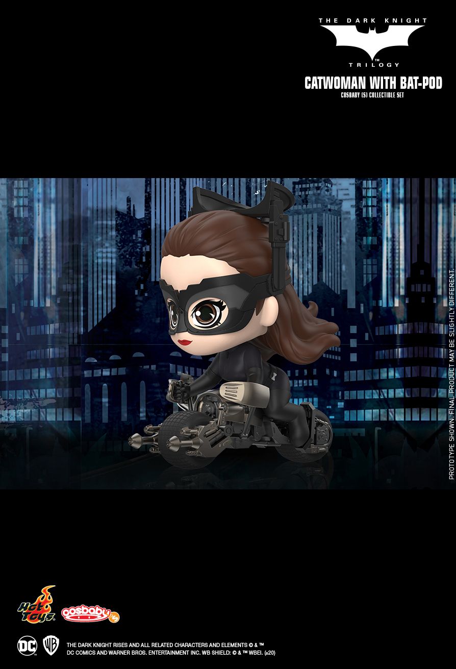 DC Comics x Hot Toys THE DARK KNIGHT TRILOGY COSB725 Catwoman with Bat-Pod Cosbaby (副本)