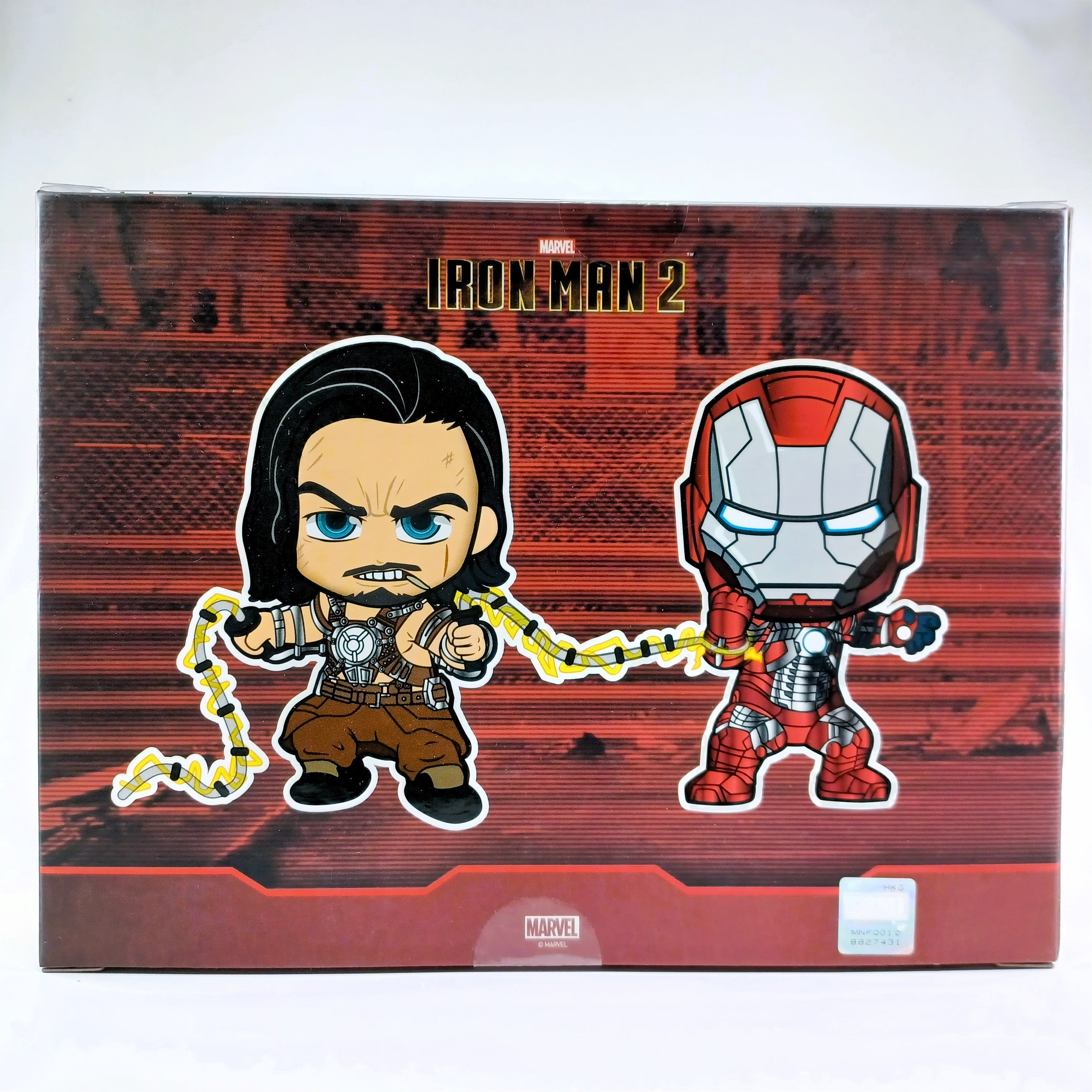 Marvel x Hot Toys Iron Man 2 COSB801 Whiplash & Iron Man Mark V Cosbaby Bobble-Head Collectible Set