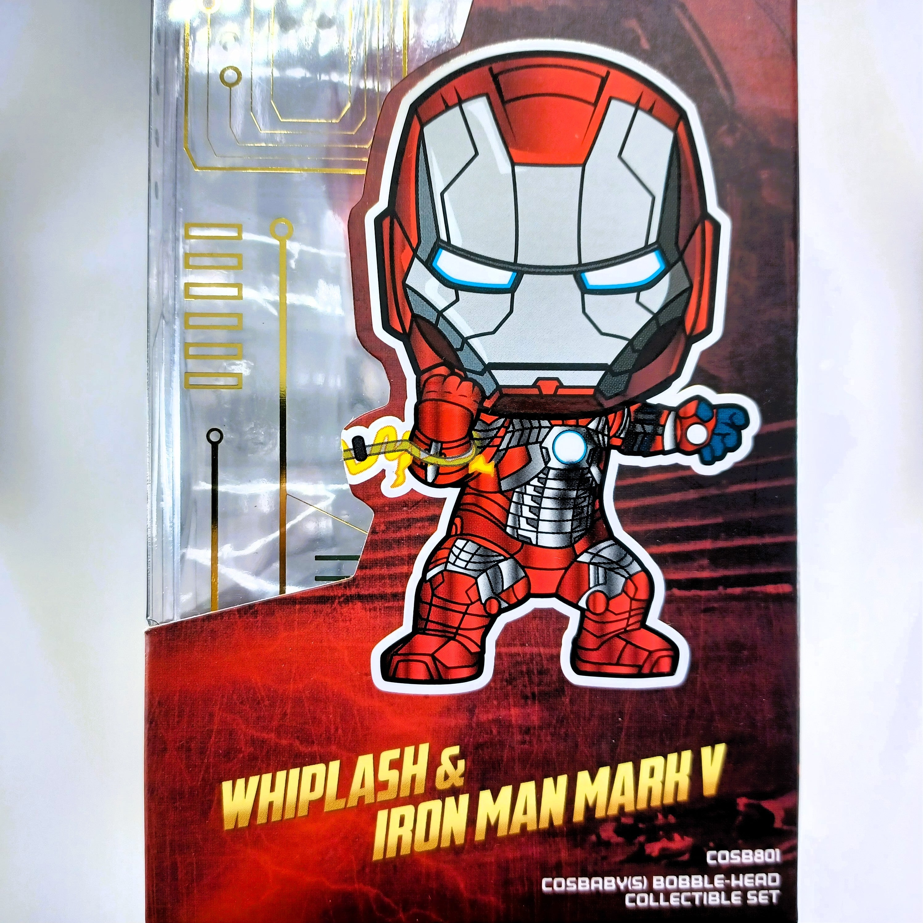 Marvel x Hot Toys Iron Man 2 COSB801 Whiplash & Iron Man Mark V Cosbaby Bobble-Head Collectible Set