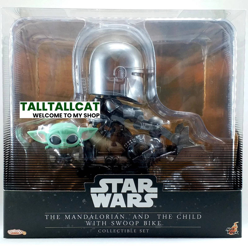 Hot Toys STAR WARS COSB846 The Mandalorian & Child with Swoop Bike Cosbaby Box Set
