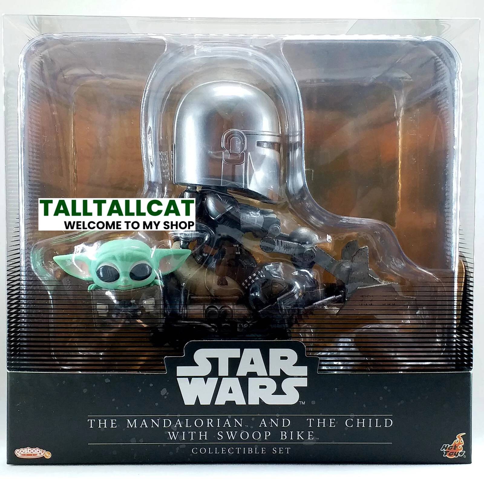 Hot Toys STAR WARS COSB846 The Mandalorian & Child with Swoop Bike Cosbaby Box Set