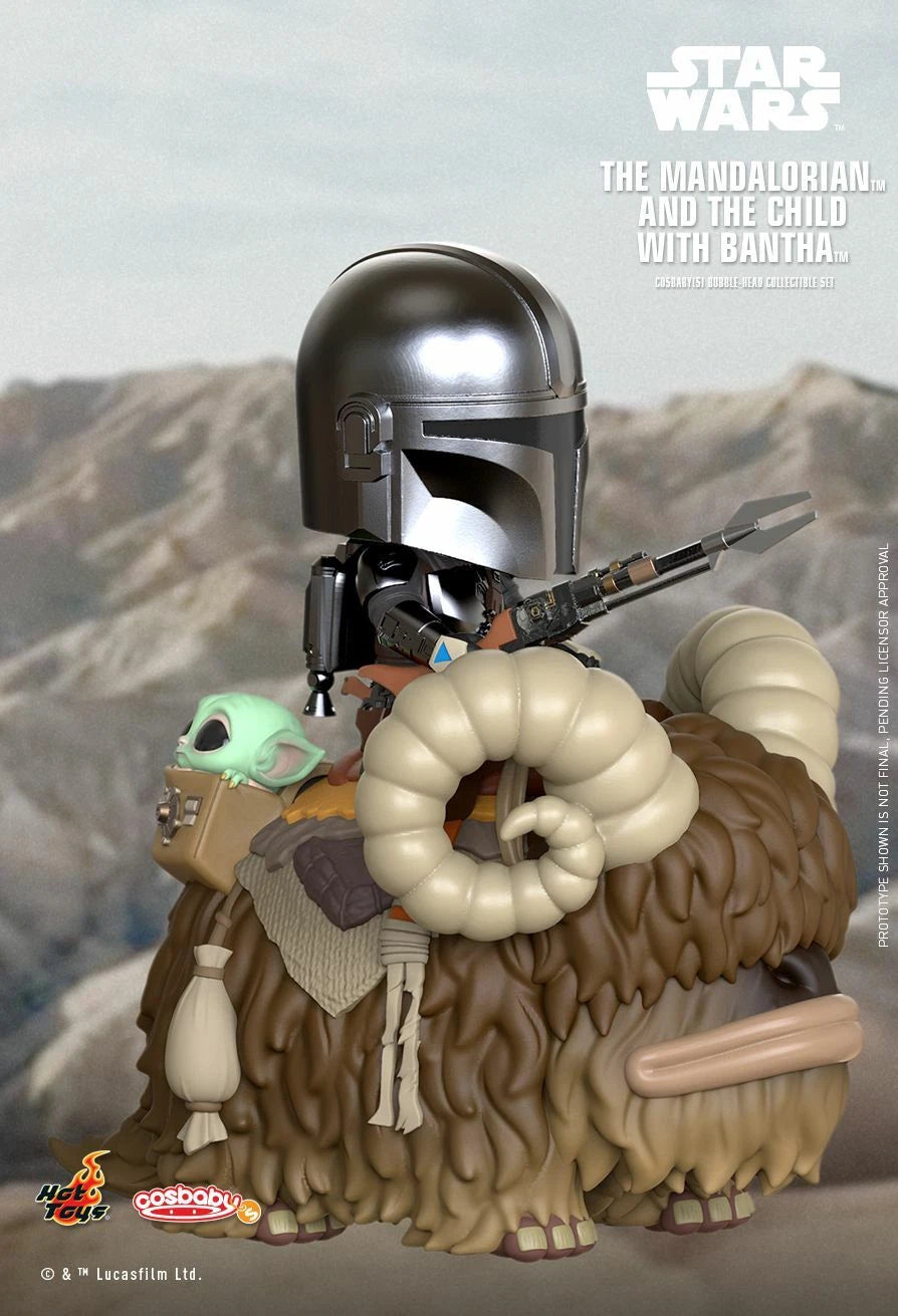 Hot Toys STAR WARS COSB847 The Mandalorian & Child with Bantha Cosbaby Box Set