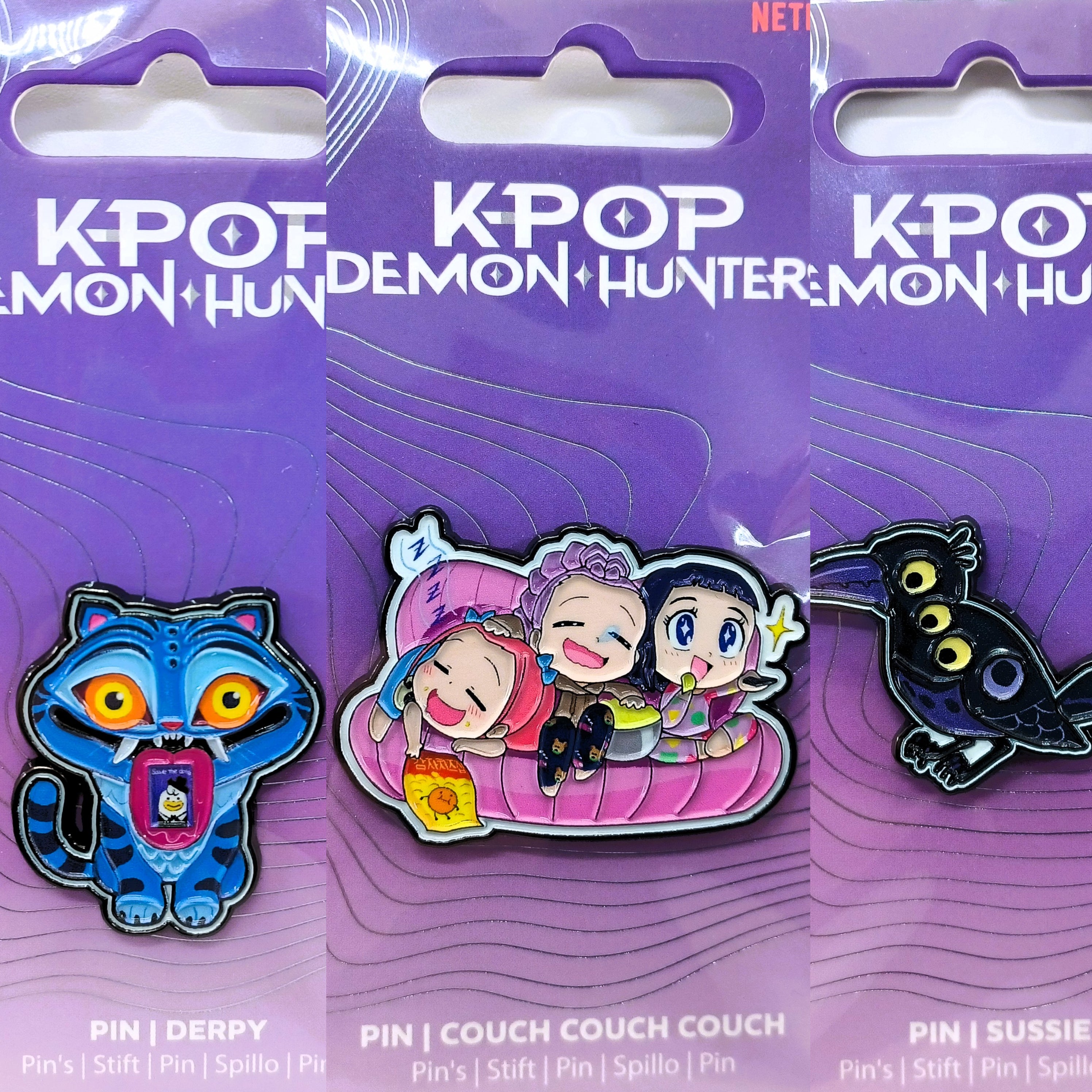 Netflix K-Pop Kpop Demon Hunters Pin ( RUMI, MIRA, ZOEY, Sussie, Derpy Tiger )