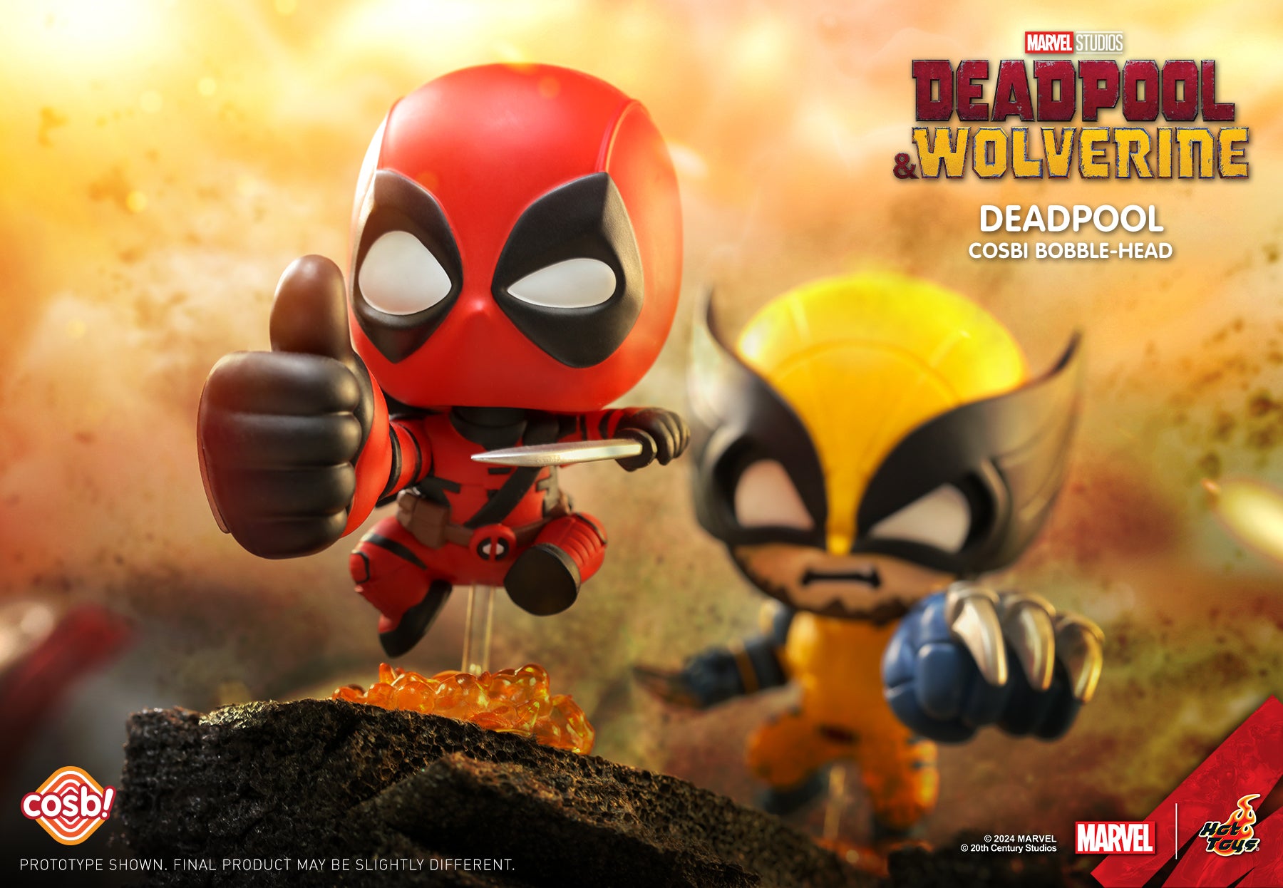Marvel Hot Toys CBX183 Deadpool & Wolverine Cosbi Full Box ( Case of 8pcs. )