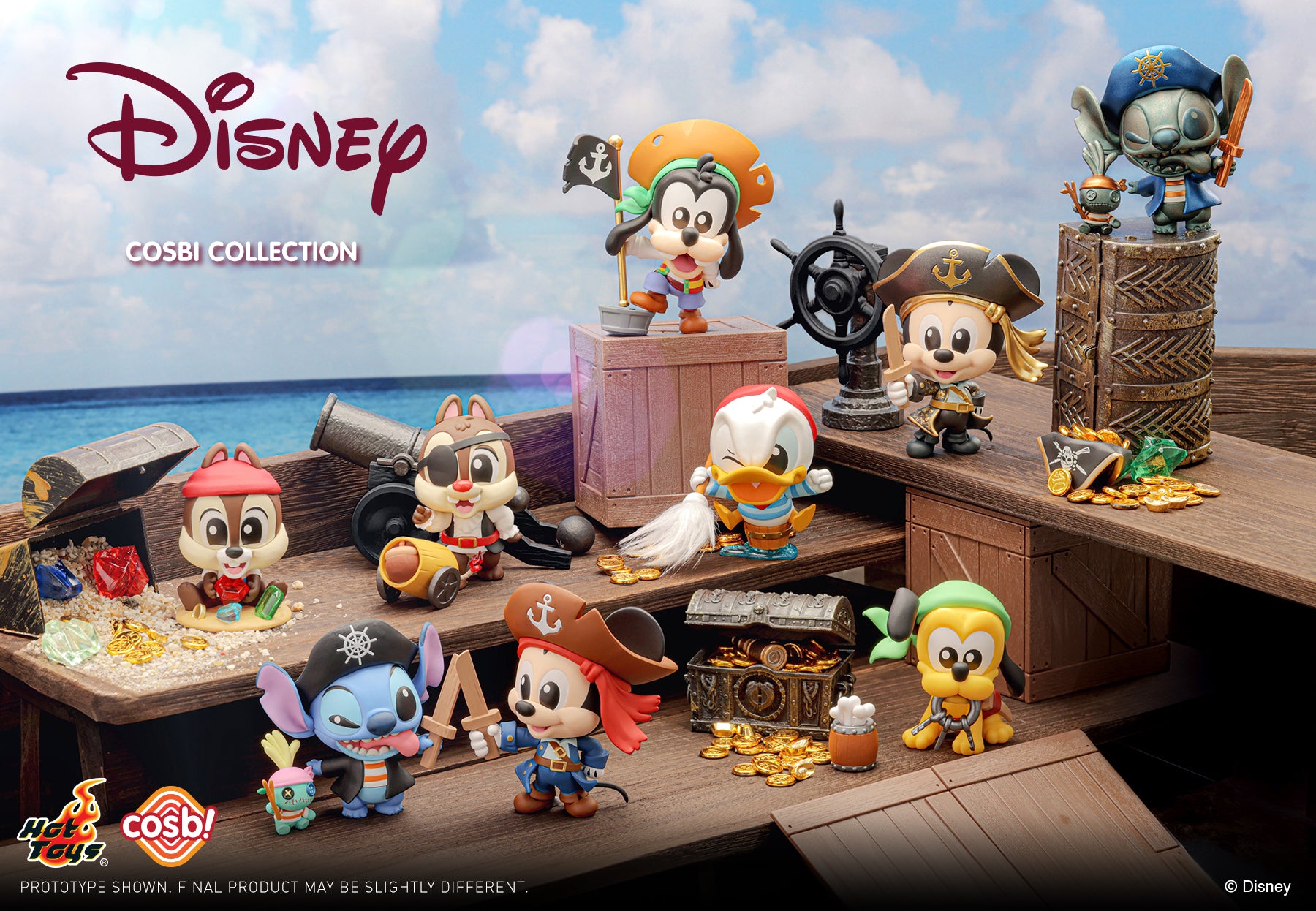 Hot Toys DISNEY CBX190 Pirates Cosbi Full Box ( Case of 8pcs. )