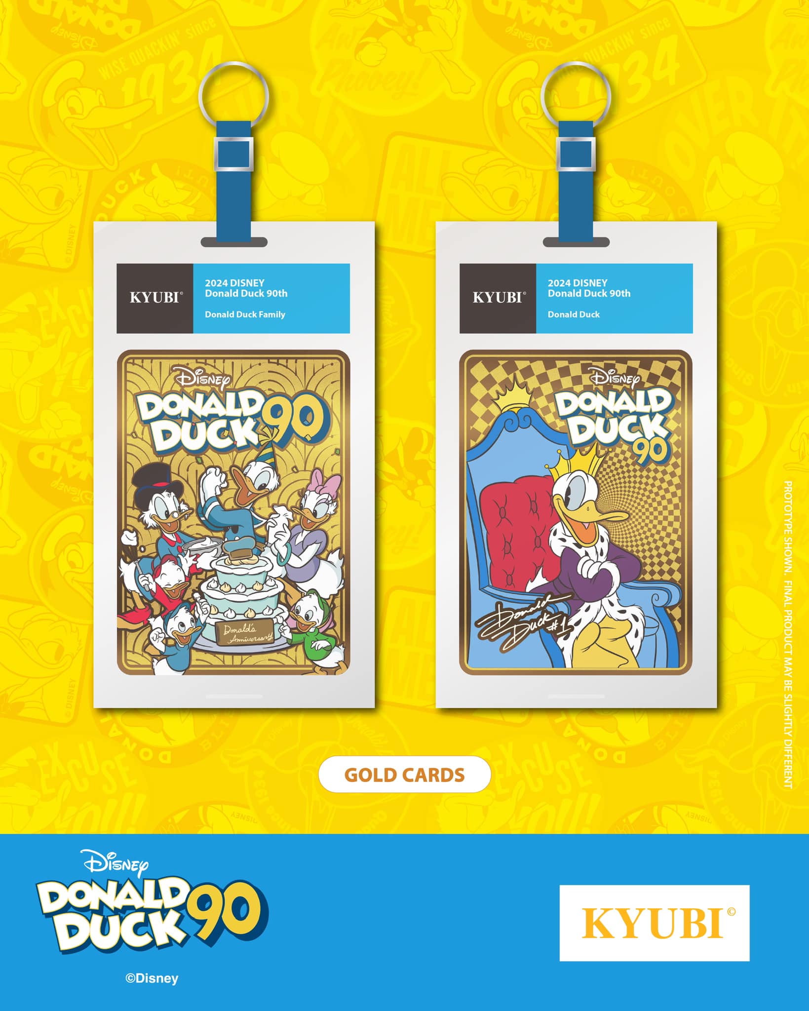 KYUBI Disney DONALD DUCK 90 Metal Card Charm Single Sealed Box ( 5 packs )