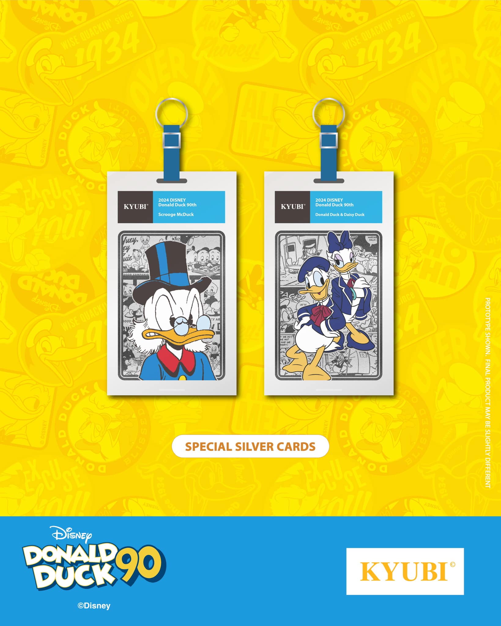 KYUBI Disney DONALD DUCK 90 Metal Card Charm Single Sealed Box ( 5 packs )